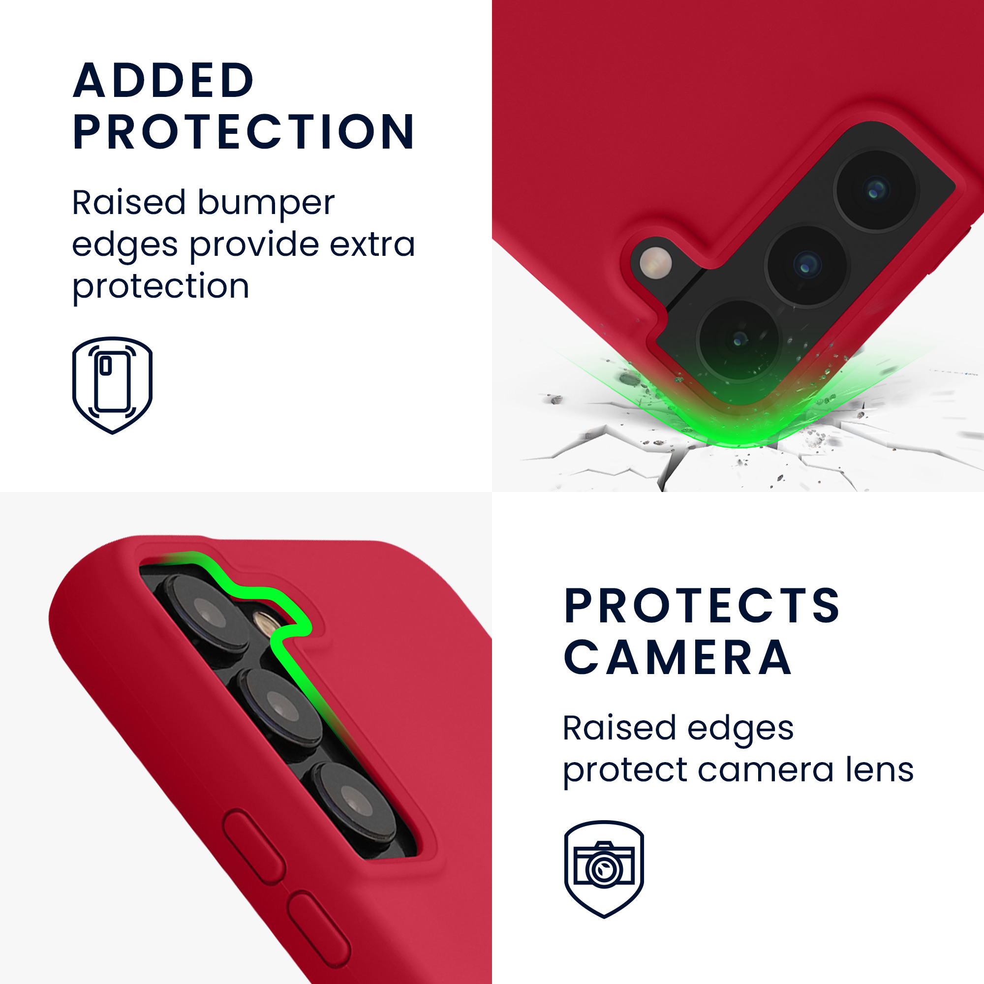 Kryt na mobil Galaxy S22 kwmobile Soft Cover třešňově červená