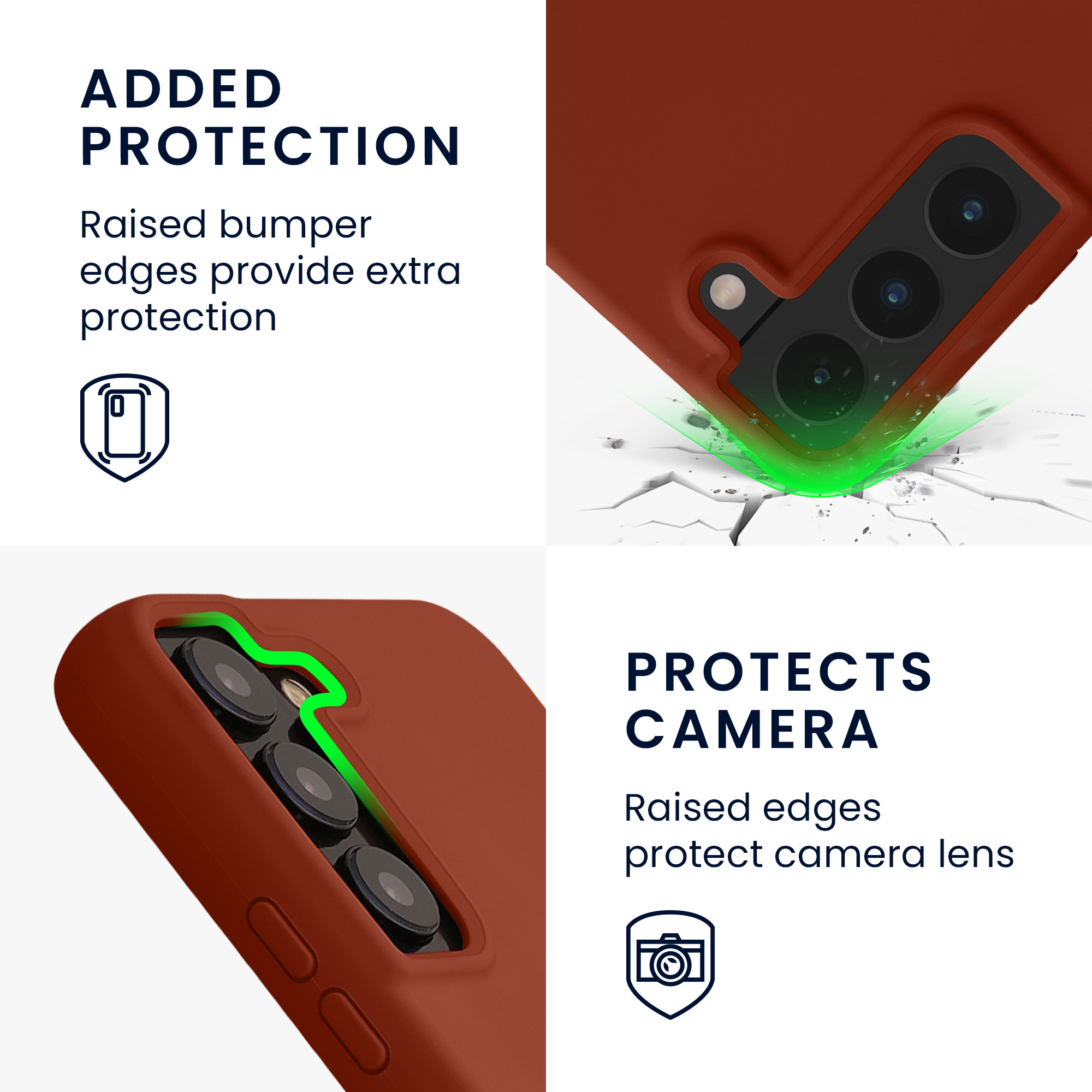 Kryt na mobil Galaxy S22 kwmobile Soft Cover kořeněná červená