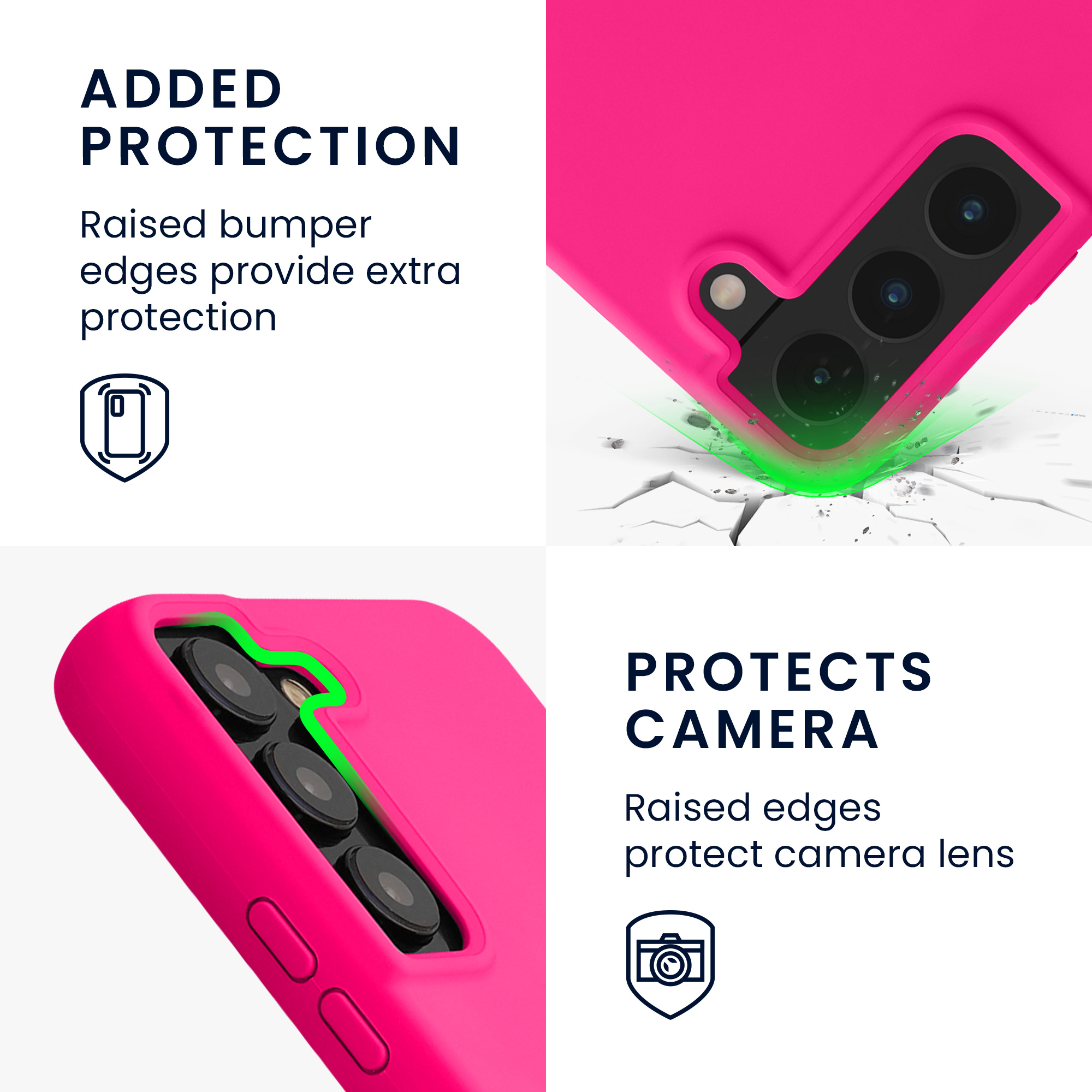 Kryt na mobil Galaxy S22 kwmobile Soft Cover neonově růžová