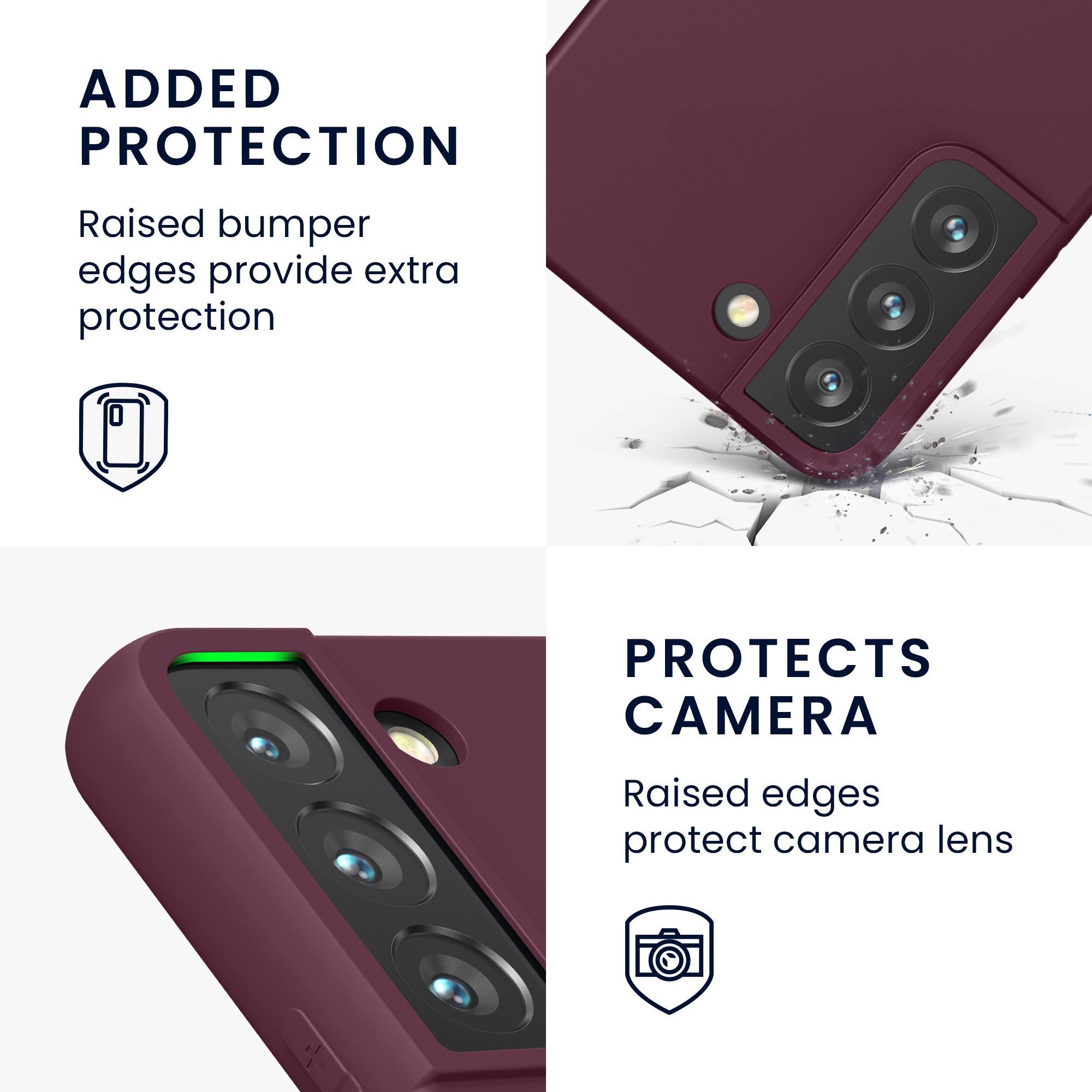 Kryt na mobil Galaxy S22 kwmobile Soft Cover vínově fialová