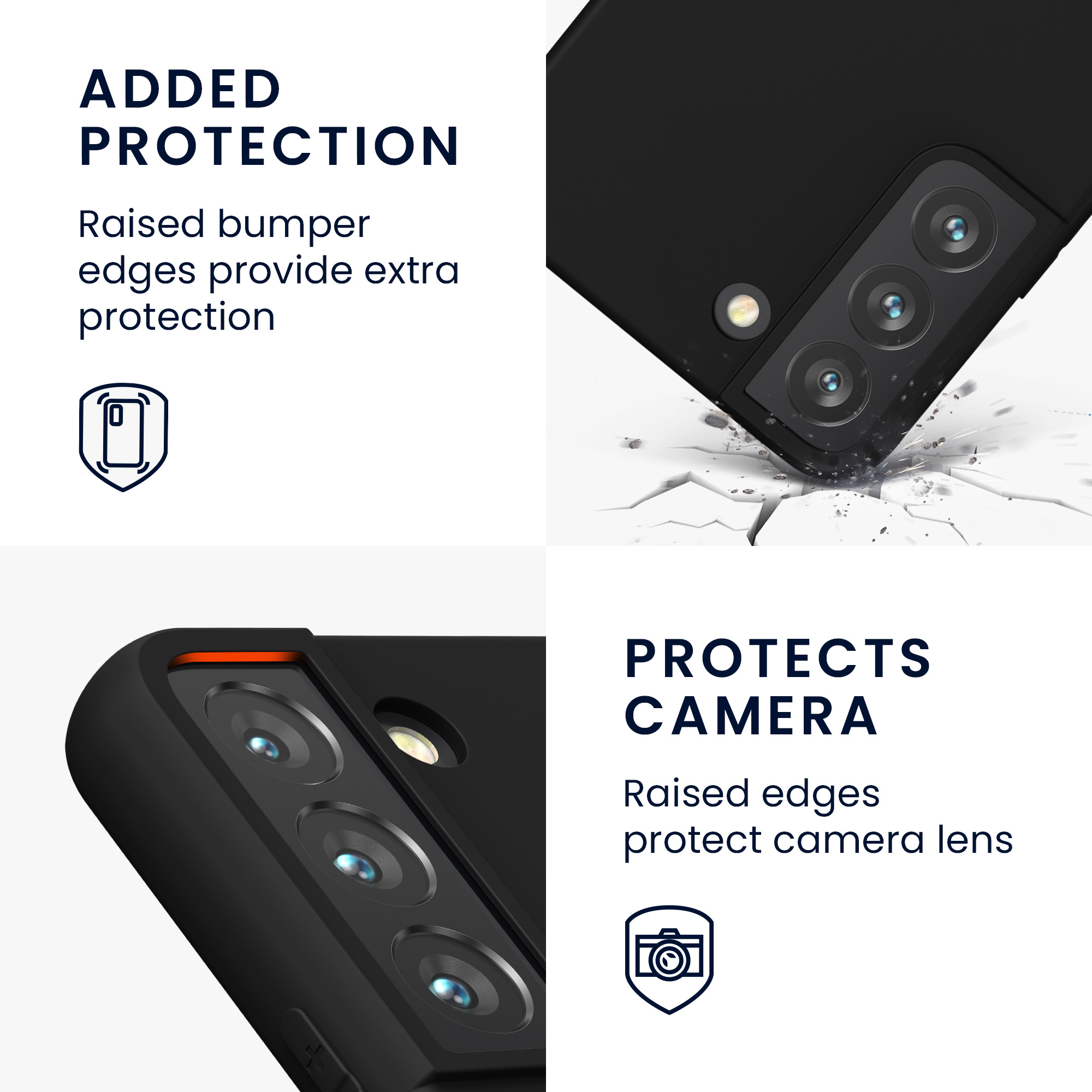 Kryt na mobil Galaxy S22 kwmobile Soft Cover matná černá