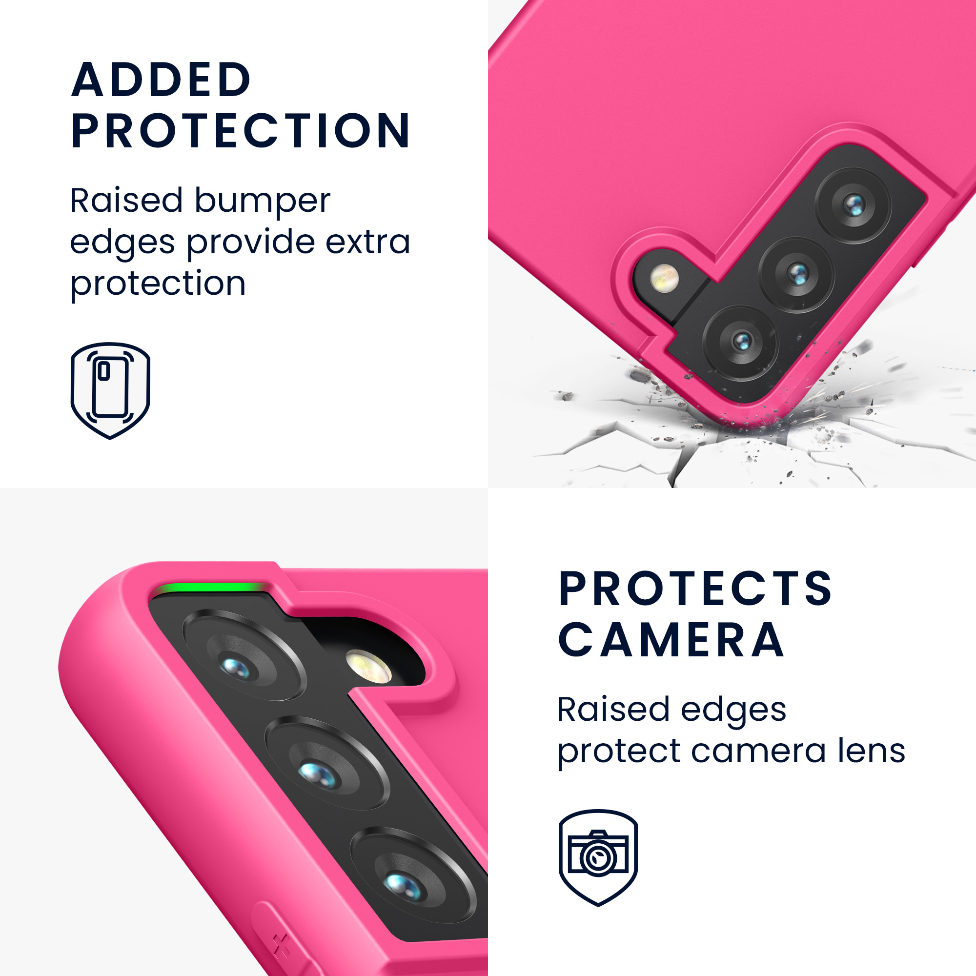 Kryt na mobil Galaxy S22 kwmobile Soft Cover neonově růžová