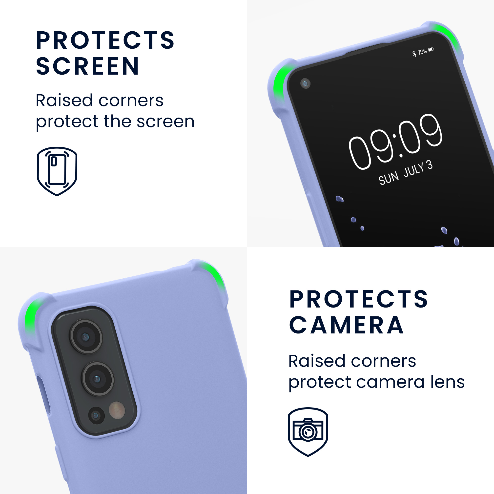 Kwmobile Crossbody pouzdro OnePlus Nord 2 5G levandulová