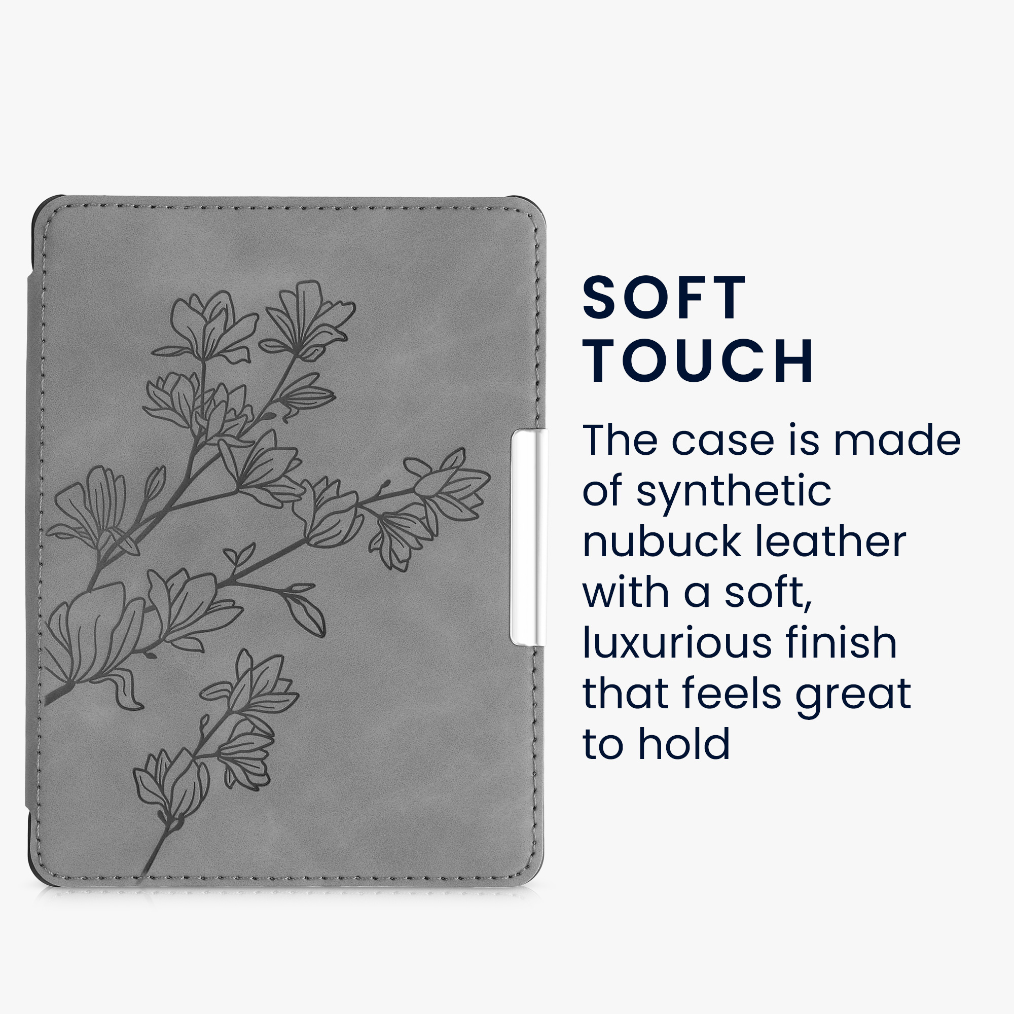 Pouzdro na čtečku kwmobile pro Kobo Glo HD / Touch 2.0 - Magnolias Grey
