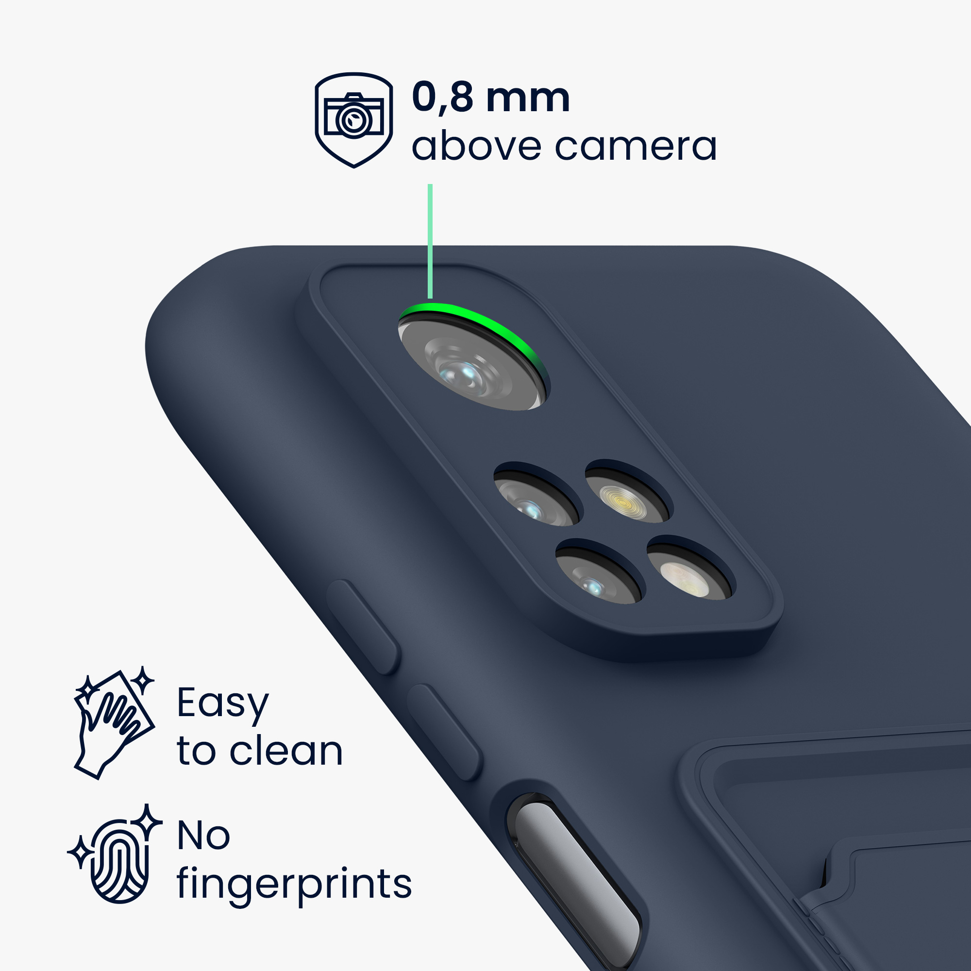 Kryt kwmobile Xiaomi Mi 10T / Mi 10T Pro, tmavě modrá