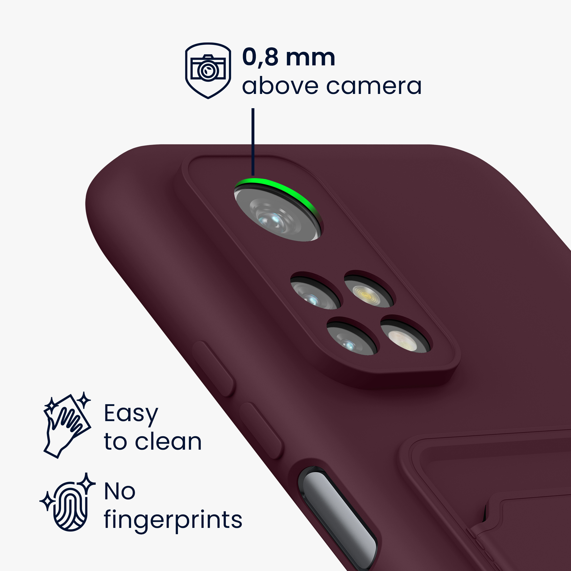 Kryt kwmobile Xiaomi Mi 10T / Mi 10T Pro, hnědočervená