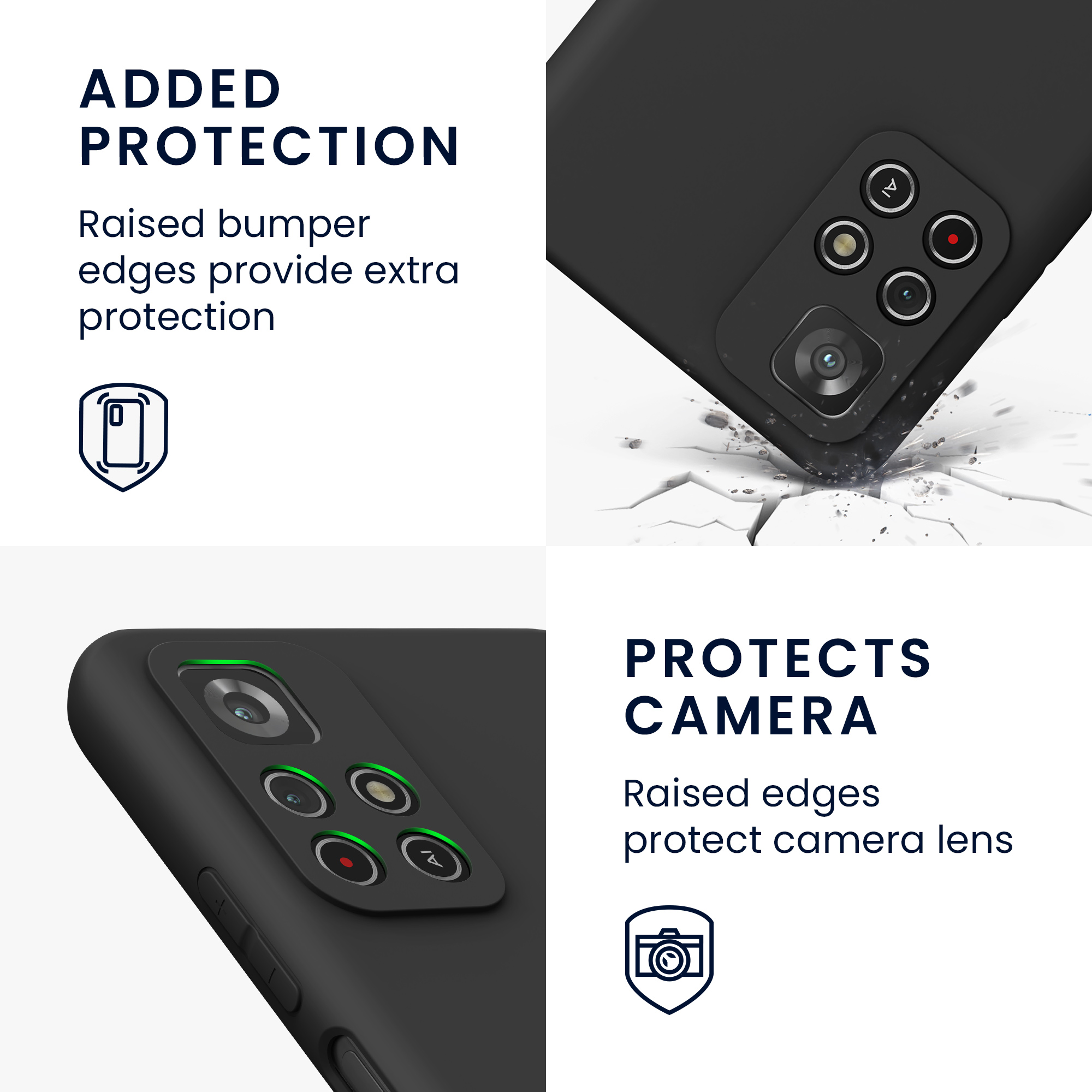Kryt Xiaomi Redmi Note 11S 5G silikonový TPU černá kwmobile