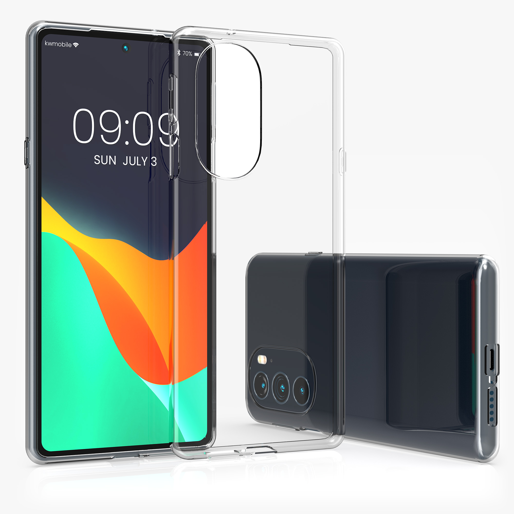 Čirý kryt na mobil Motorola Edge 30 Pro / Edge Plus 2022 / Edge X30 kwmobile Clear transparentní