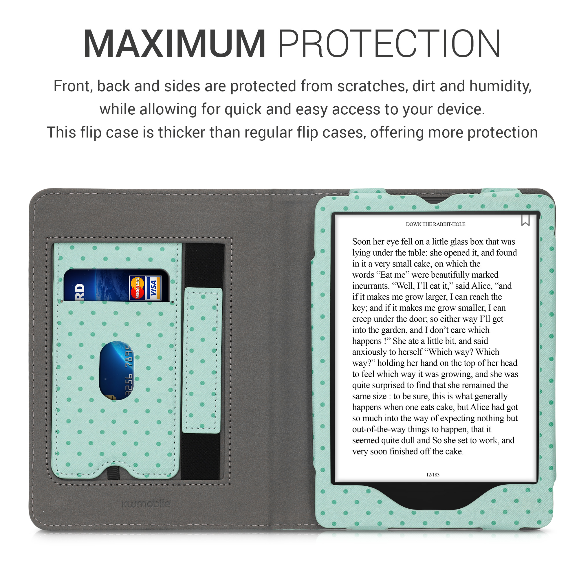 Pouzdro na čtečku kwmobile Amazon Kindle Paperwhite 11 Generation 2021 Case - Cover for Kindle Paperwhite Case w/ Stand Strap