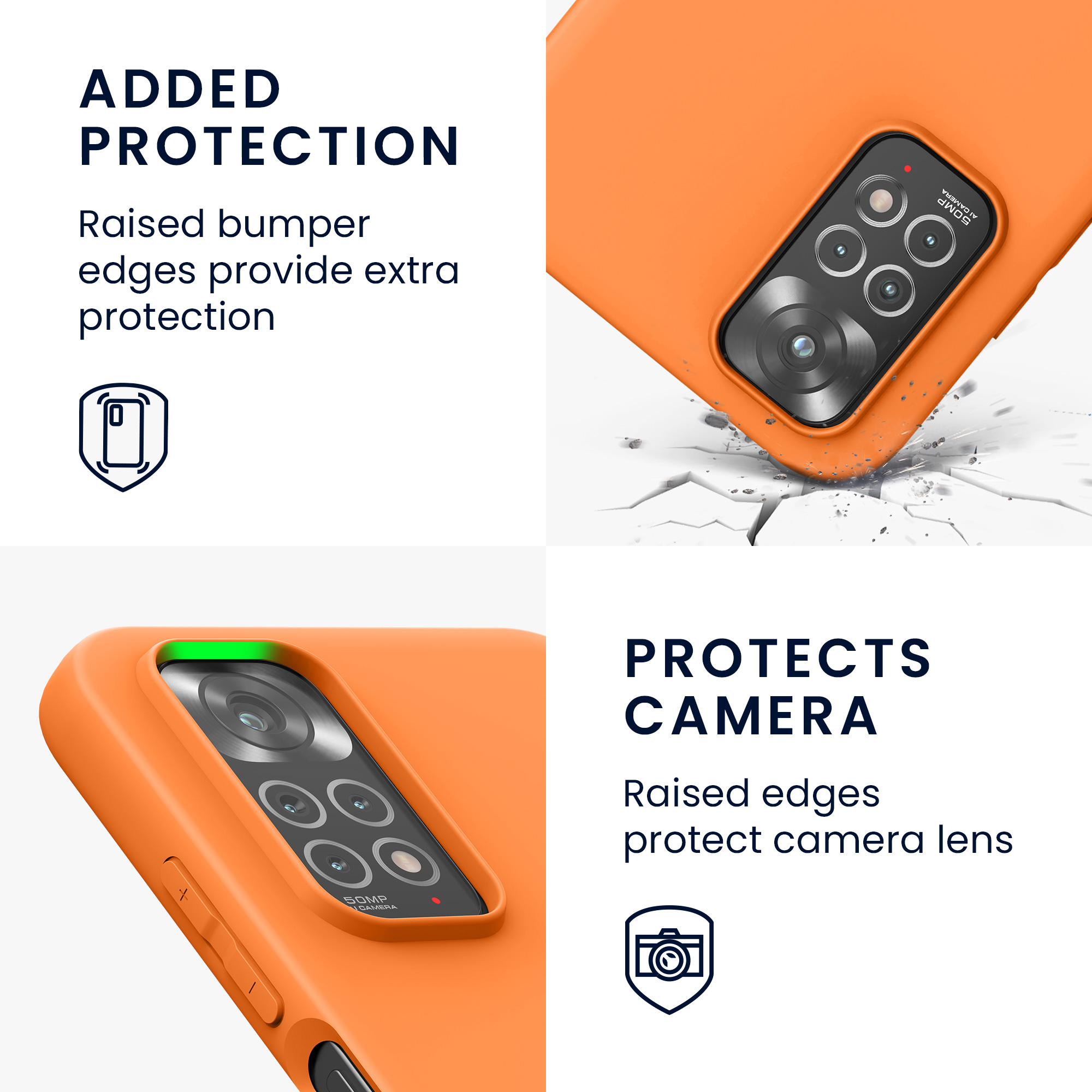 Kryt Xiaomi Redmi Note 11 silikonový TPU oranžová kwmobile