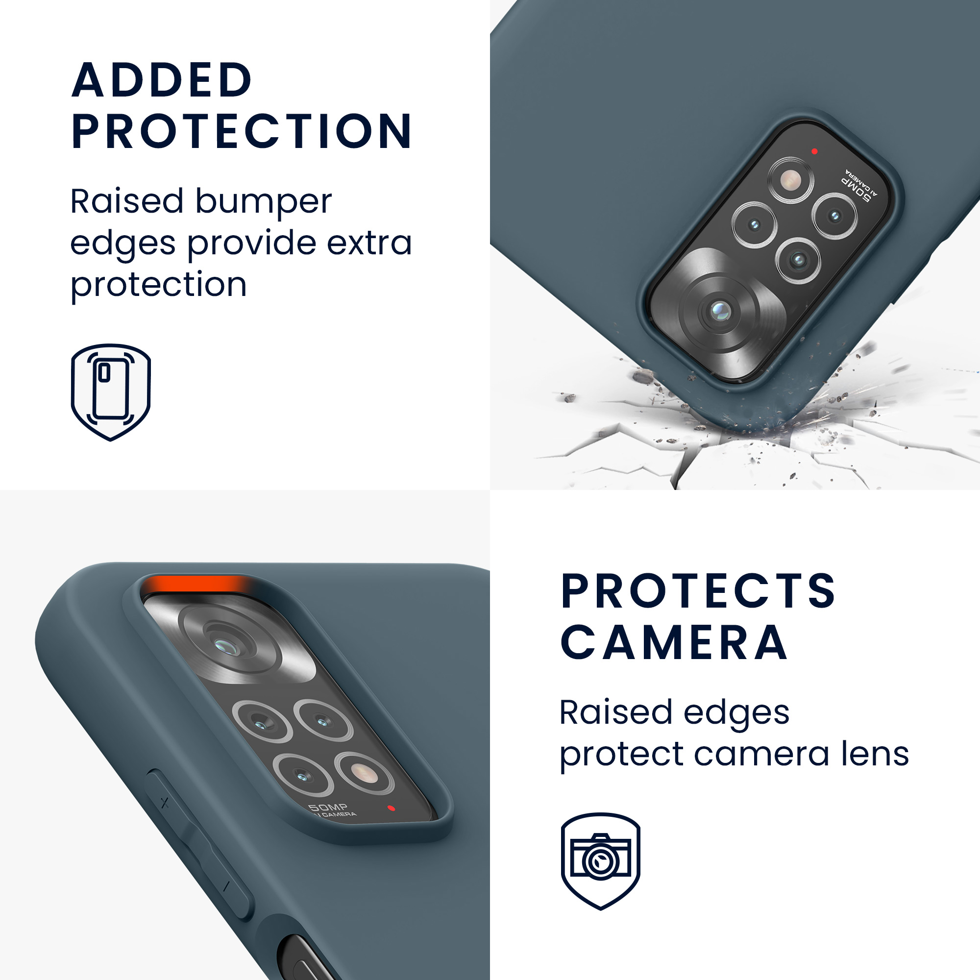 Kryt Xiaomi Redmi Note 11 silikonový TPU tmavá břidlice kwmobile