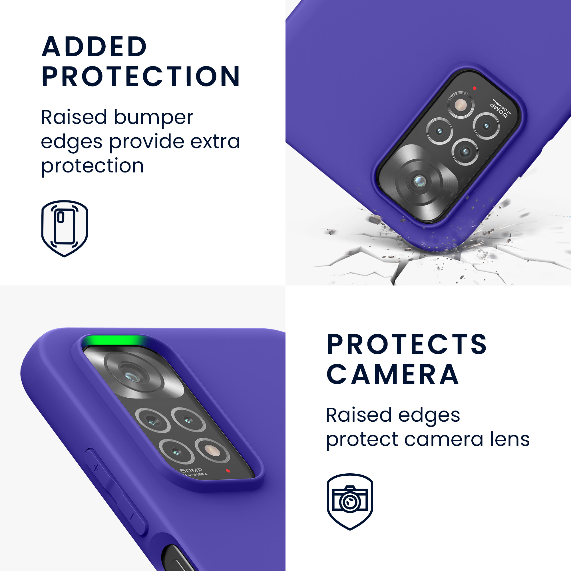 Kryt Xiaomi Redmi Note 11 silikonový TPU modrá kwmobile
