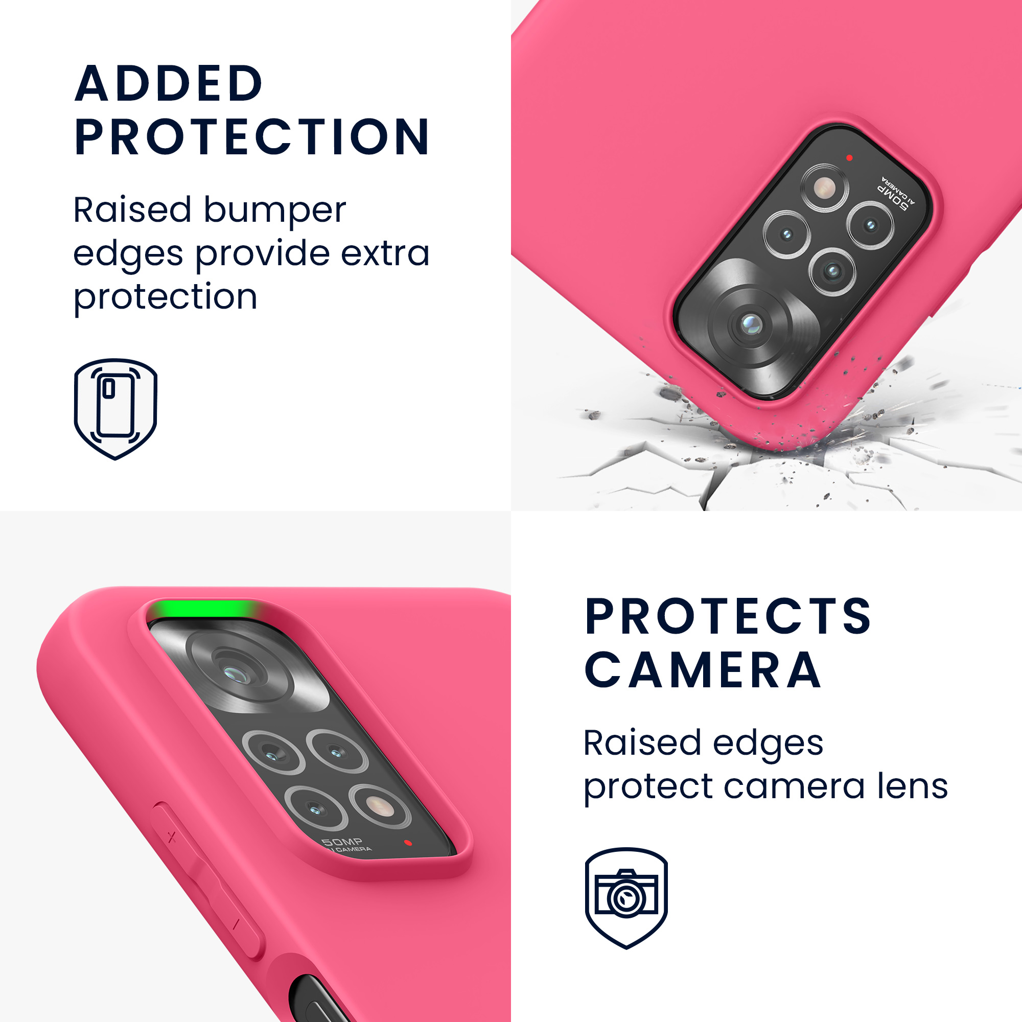 Kryt Xiaomi Redmi Note 11 silikonový TPU růžová kwmobile