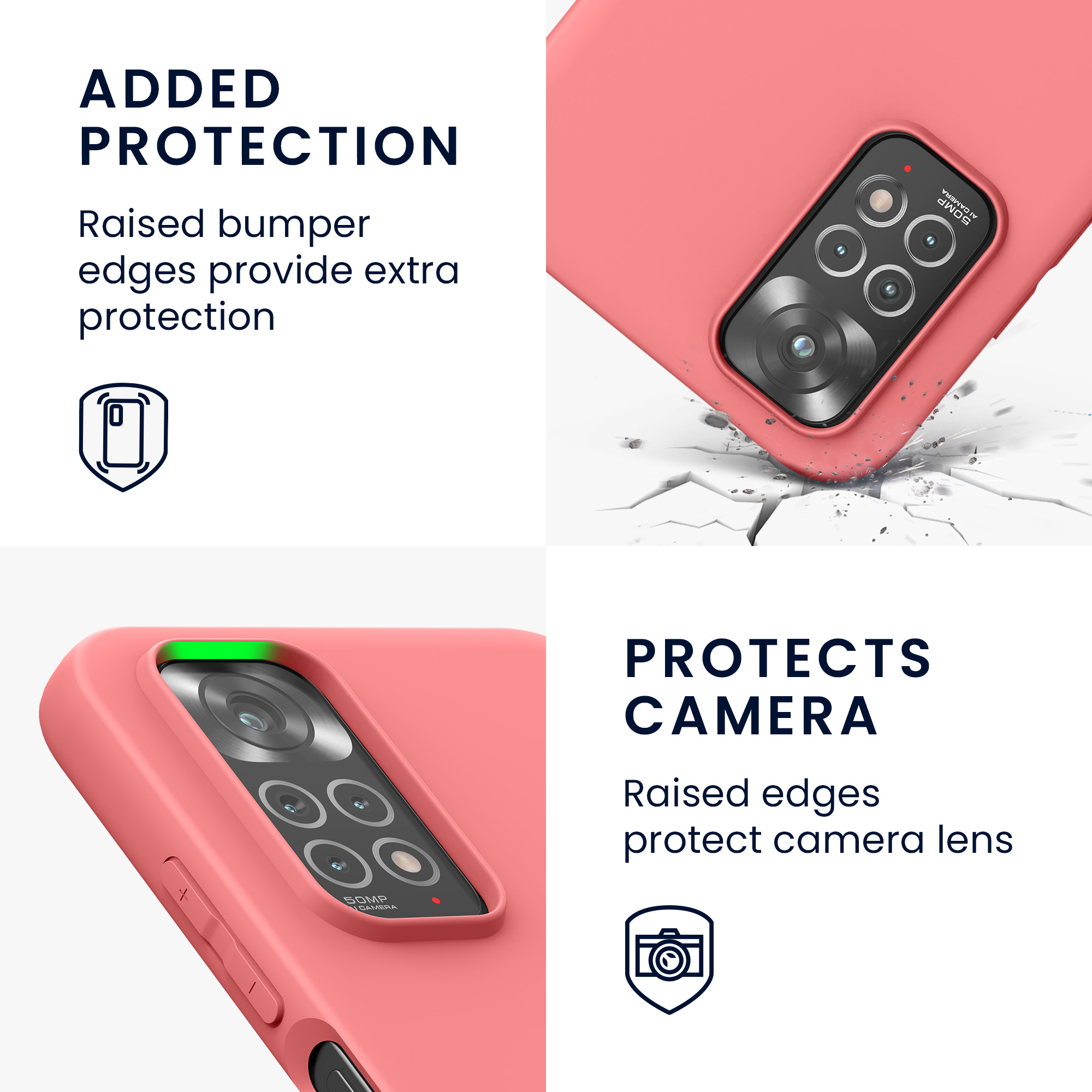 Kryt Xiaomi Redmi Note 11 silikonový TPU korálová kwmobile