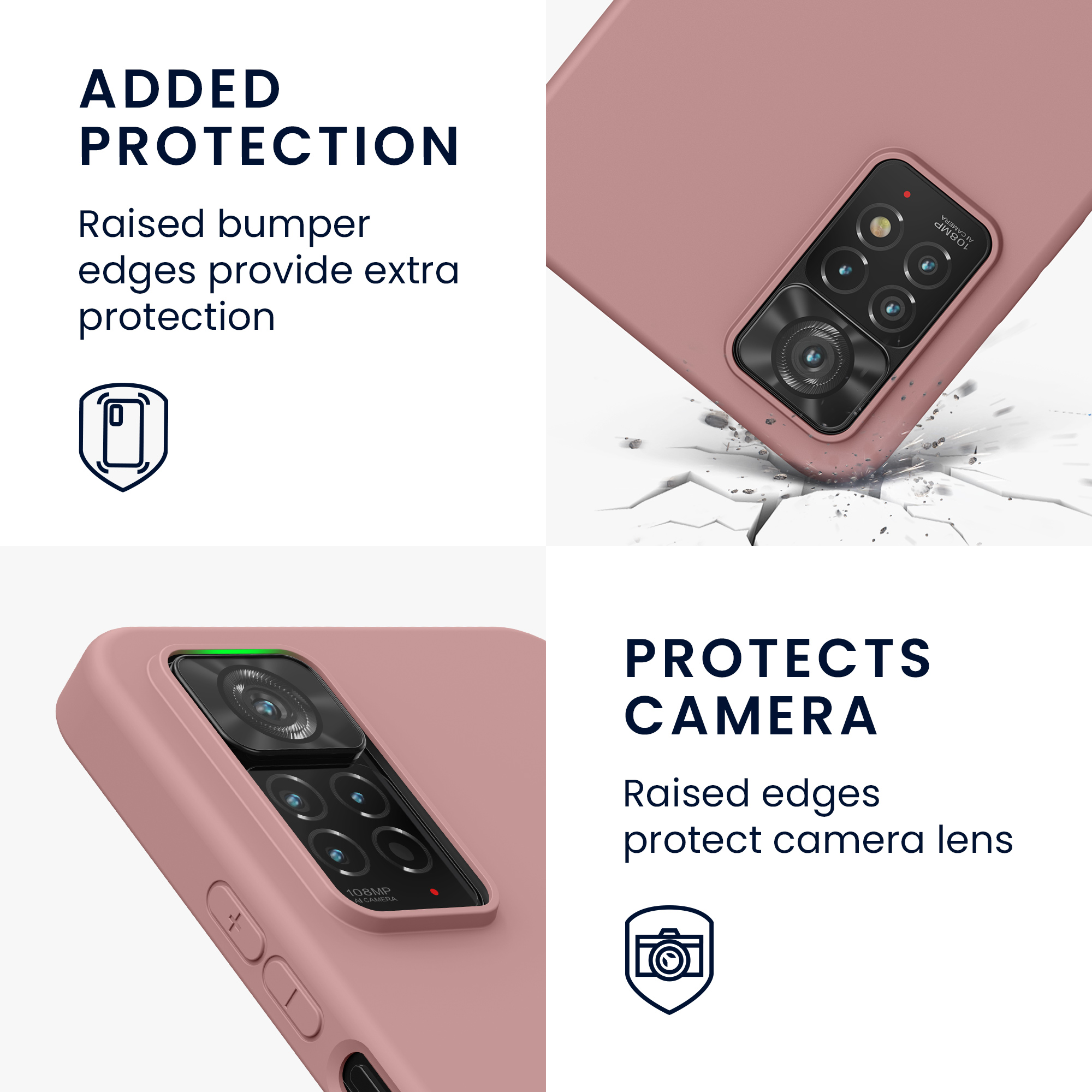 Kryt Xiaomi Redmi Note 11 Pro silikonový TPU červená kwmobile