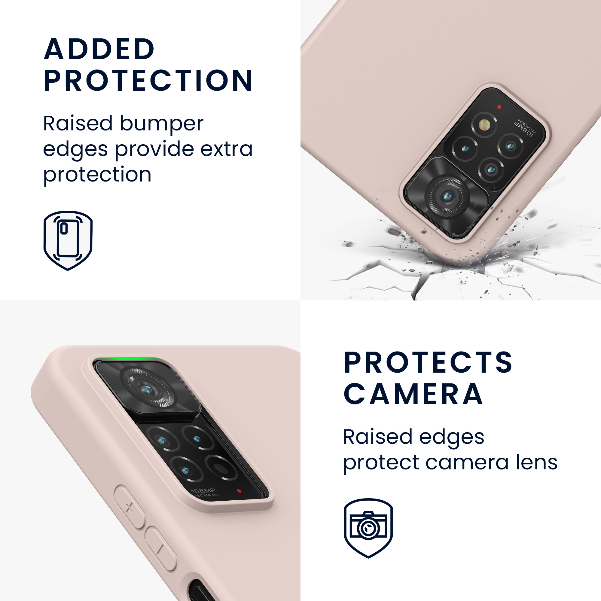 Kryt Xiaomi Redmi Note 11 Pro silikonový TPU kokosová - vícebarevná kwmobile