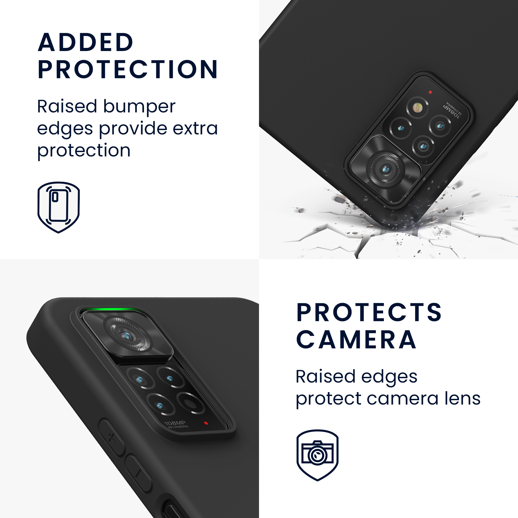 Kryt Xiaomi Redmi Note 11 Pro silikonový TPU černá matná kwmobile