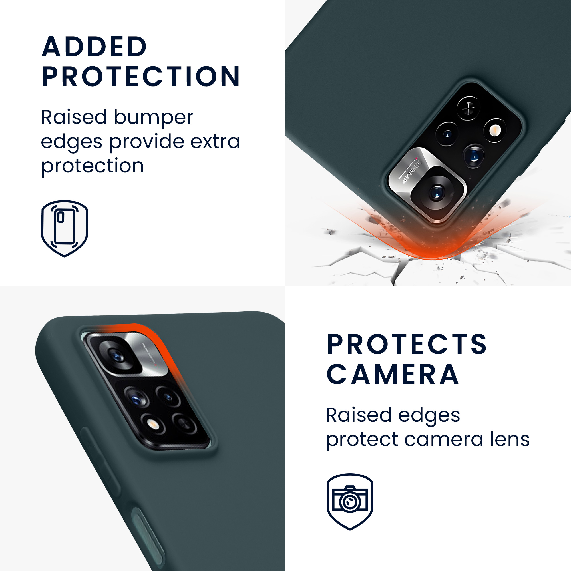 Kryt Xiaomi Redmi Note 11 Pro silikonový TPU tmavá břidlice kwmobile