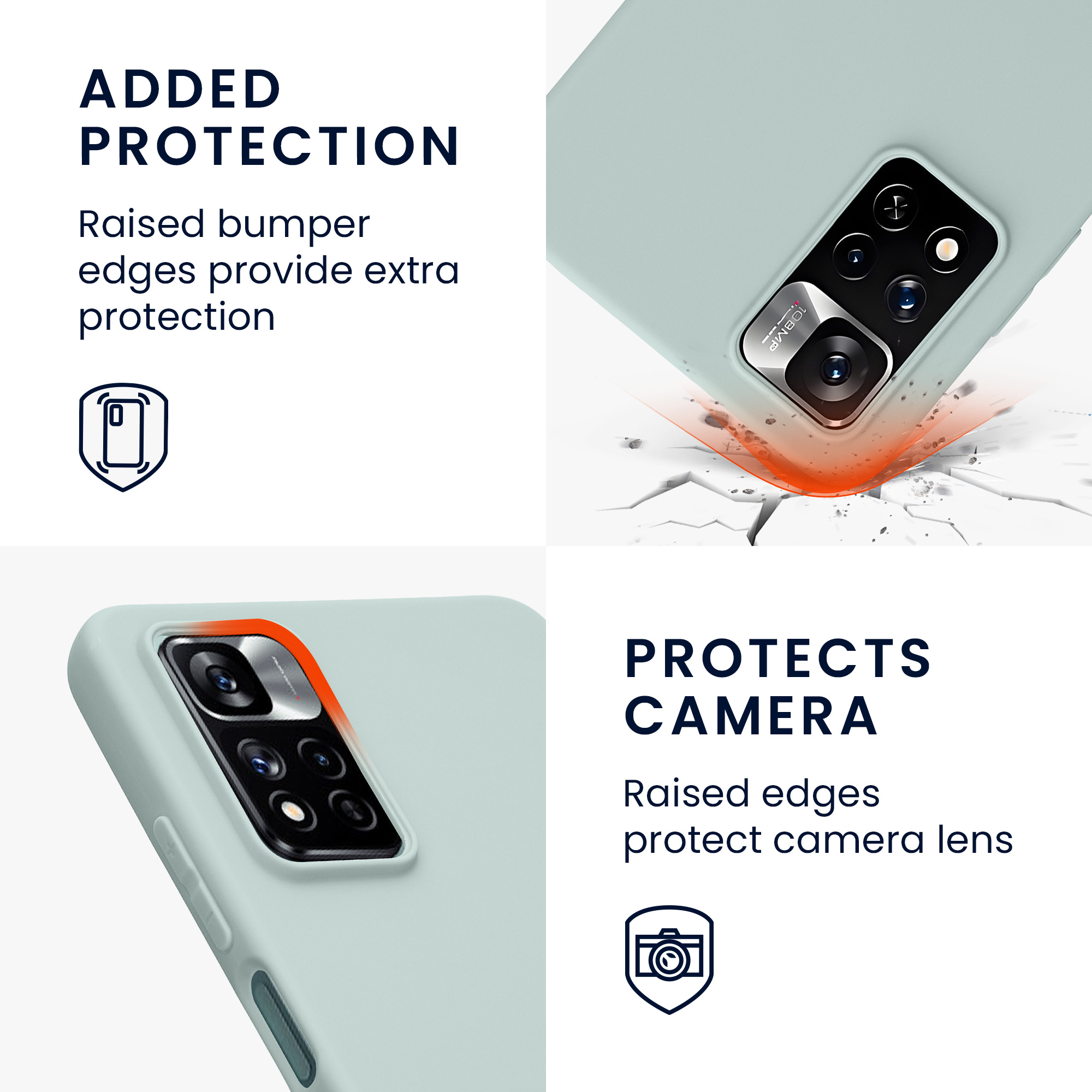 Kryt Xiaomi Redmi Note 11 Pro silikonový TPU mátová kwmobile