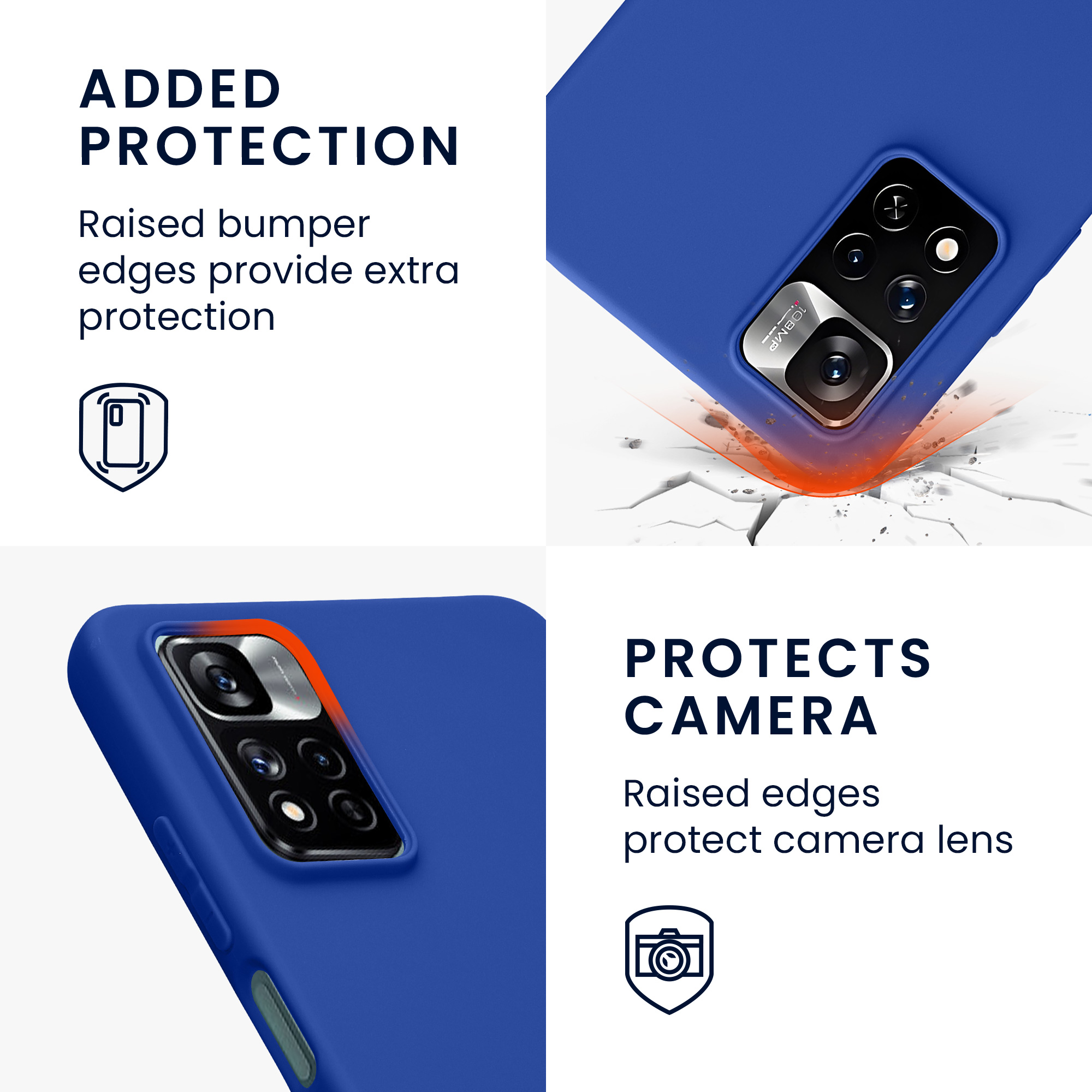 Kryt Xiaomi Redmi Note 11 Pro silikonový TPU modrá kwmobile