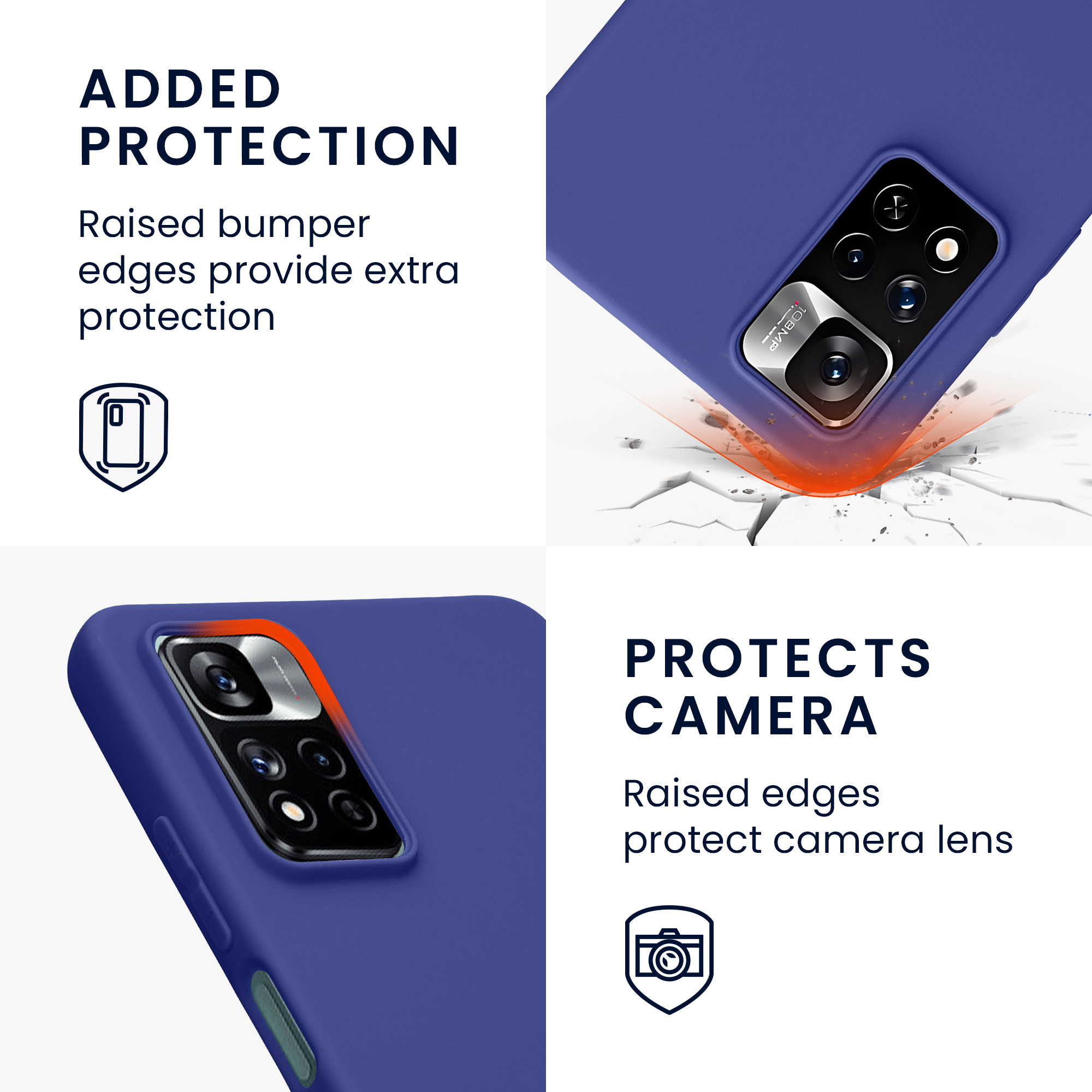 Kryt Xiaomi Redmi Note 11 Pro silikonový TPU modrá kwmobile