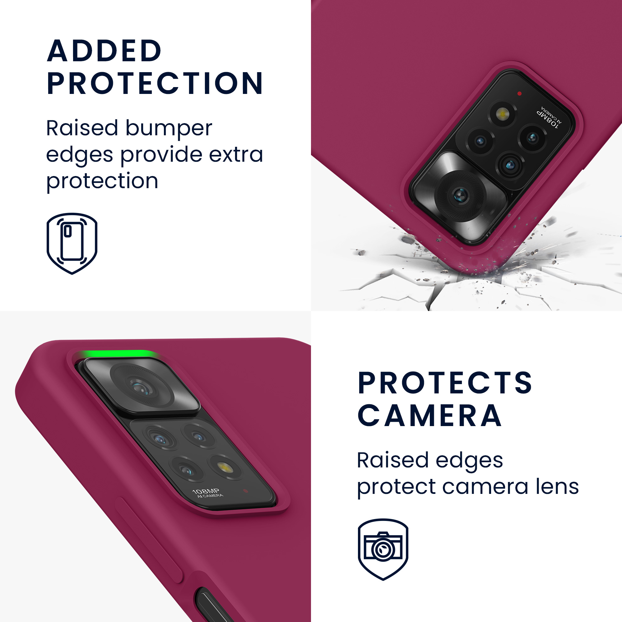 Kryt Xiaomi Redmi Note 11 Pro silikonový TPU červená kwmobile
