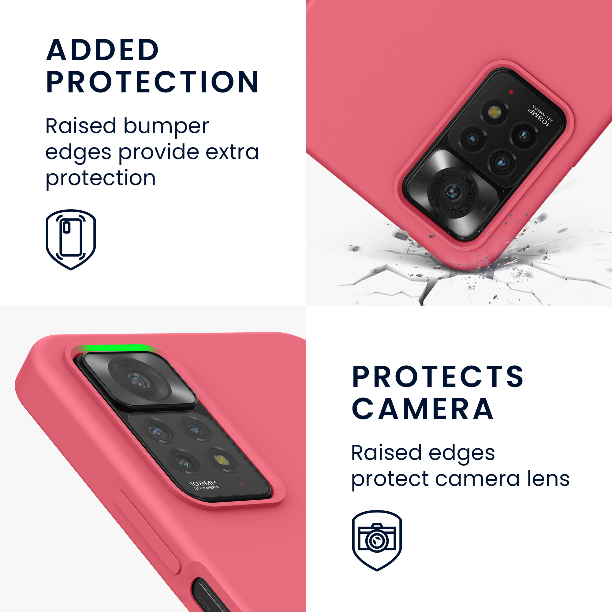 Kryt Xiaomi Redmi Note 11 Pro silikonový TPU korálová kwmobile