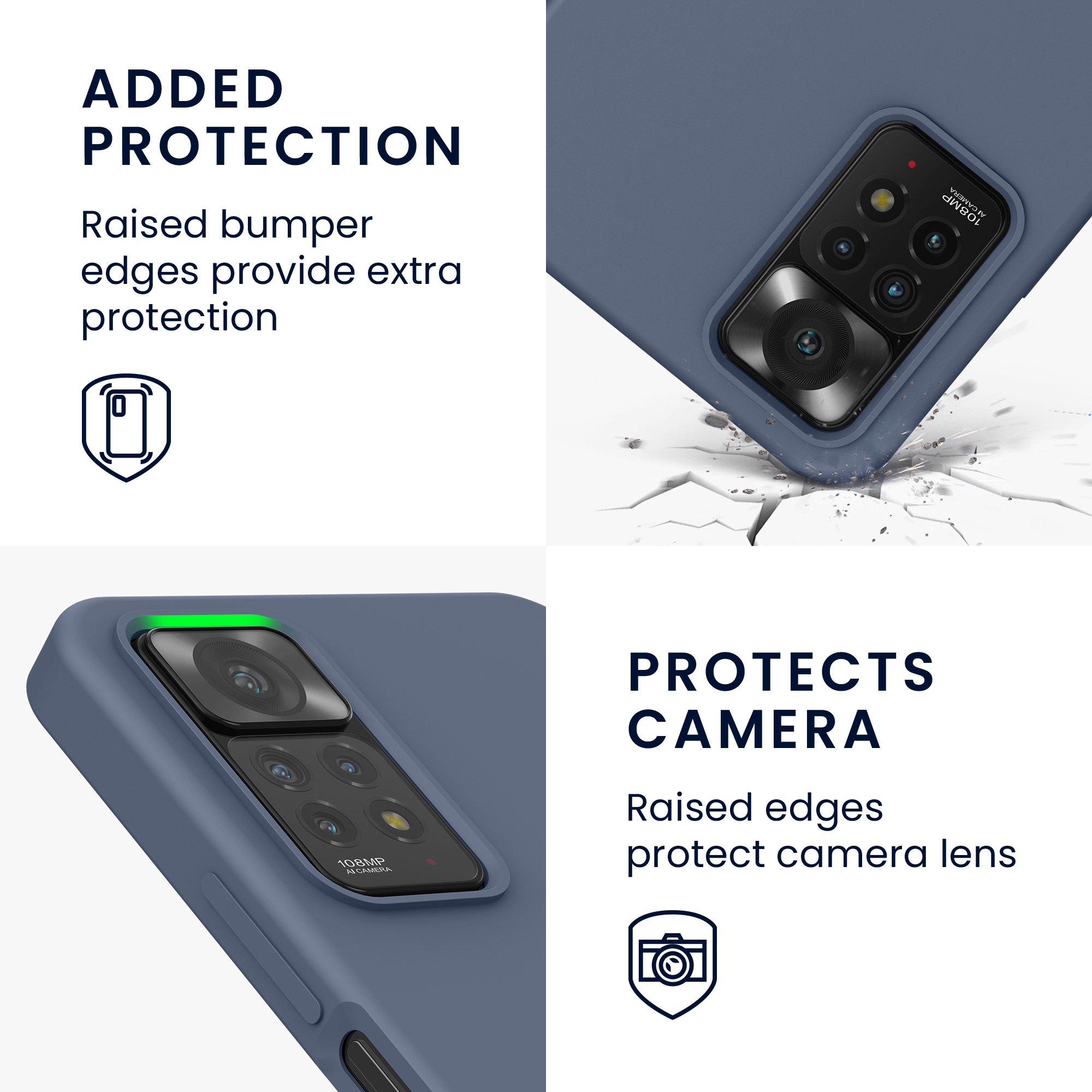 Kryt Xiaomi Redmi Note 11 Pro silikonový TPU modrá kwmobile