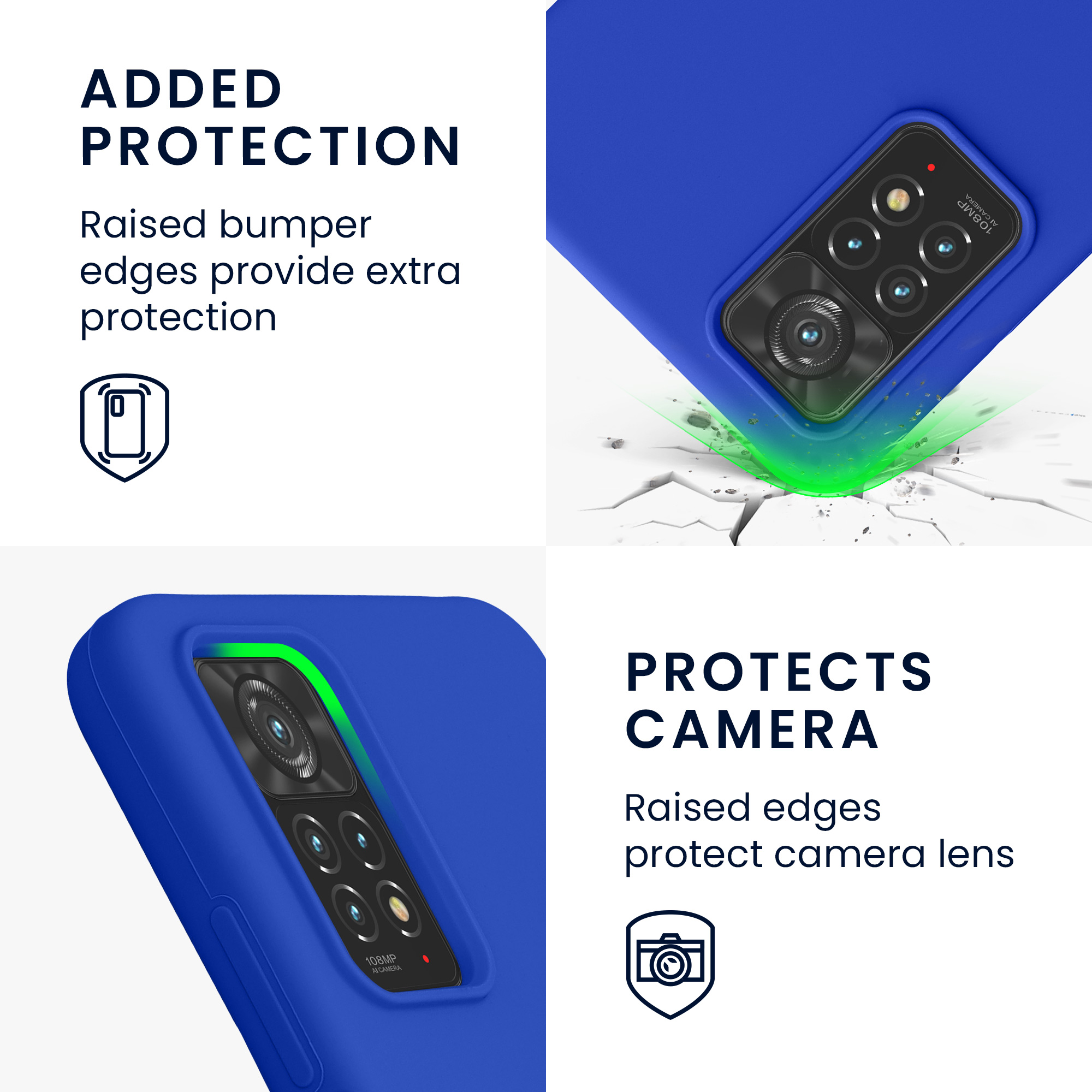 Kryt Xiaomi Redmi Note 11 Pro silikonový TPU modrá kwmobile