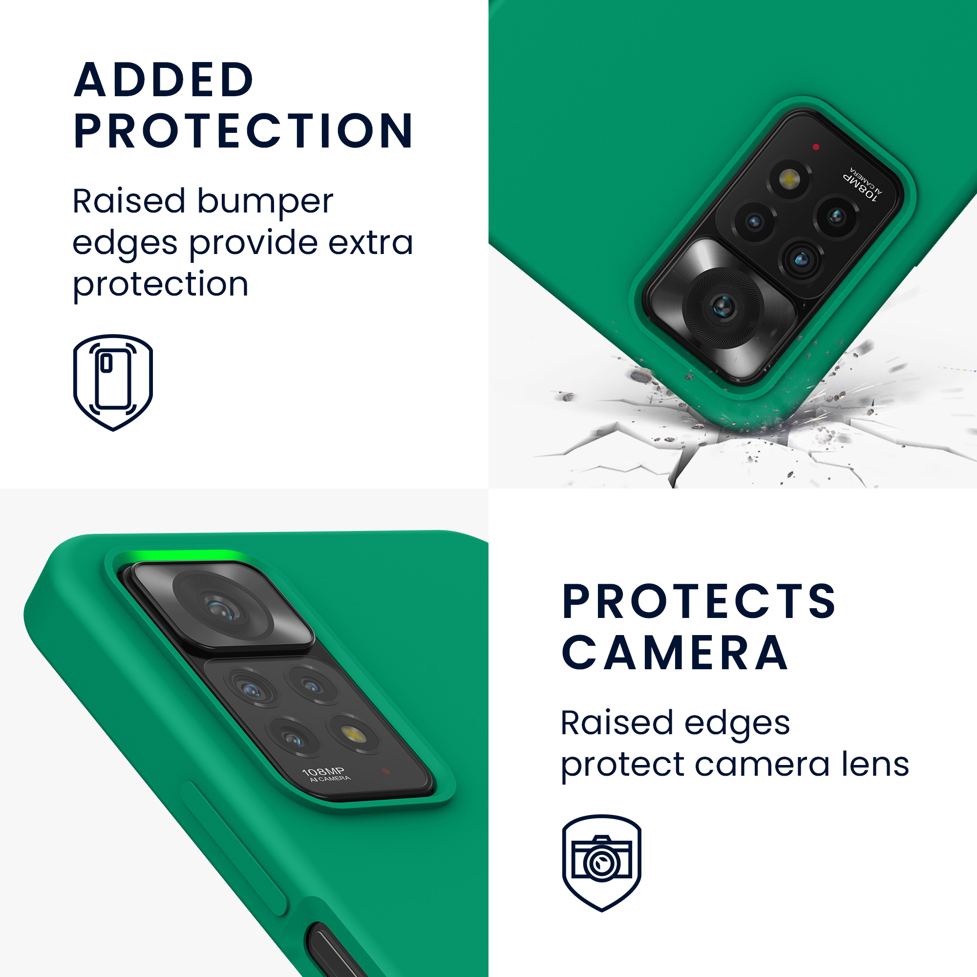 Kryt Xiaomi Redmi Note 11 Pro silikonový TPU zelená kwmobile
