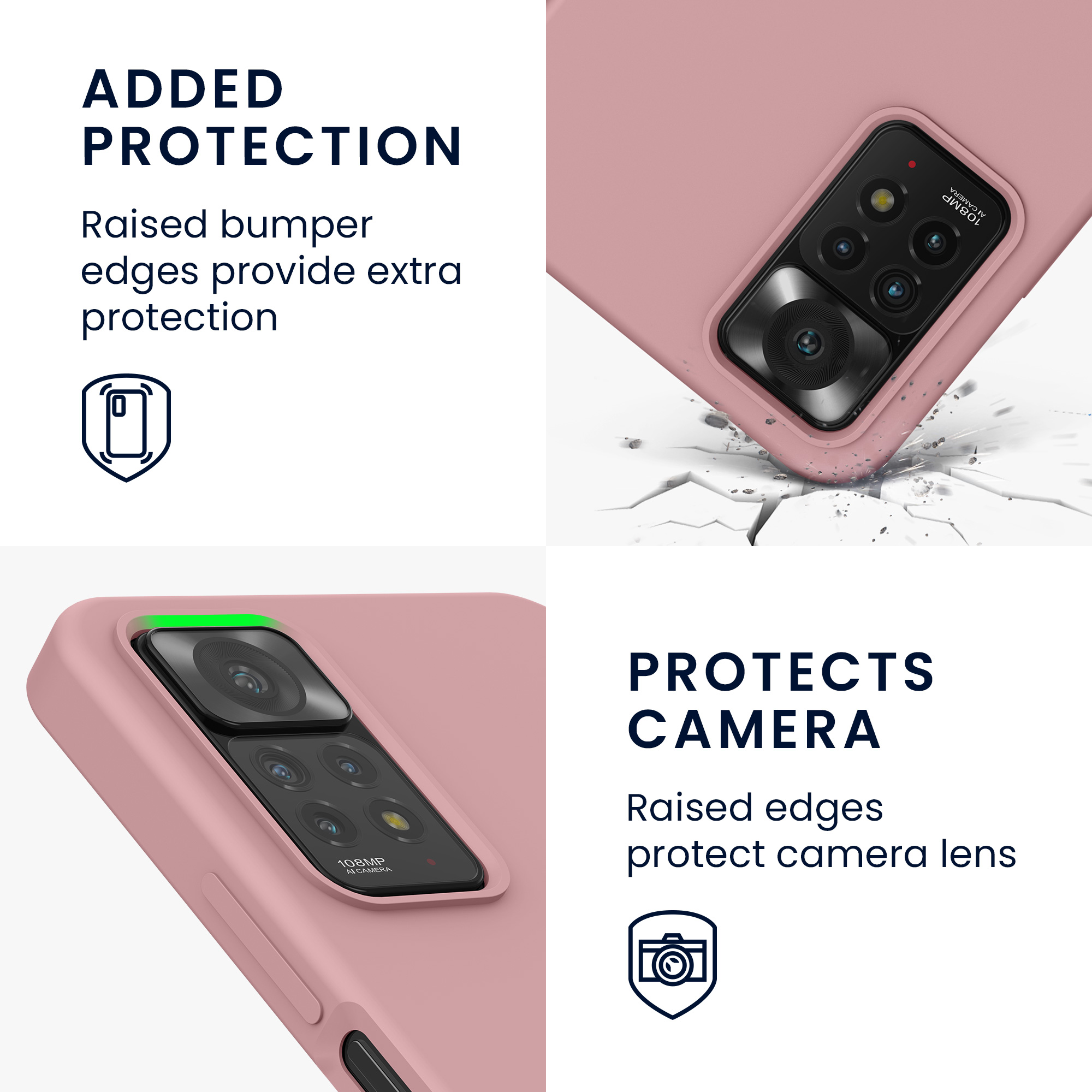 Pouzdro pro Xiaomi Redmi Note 11 Pro / Note 11 Pro (5G) / Note 12 Pro (4G) kwmobile silikonové - zimní růže