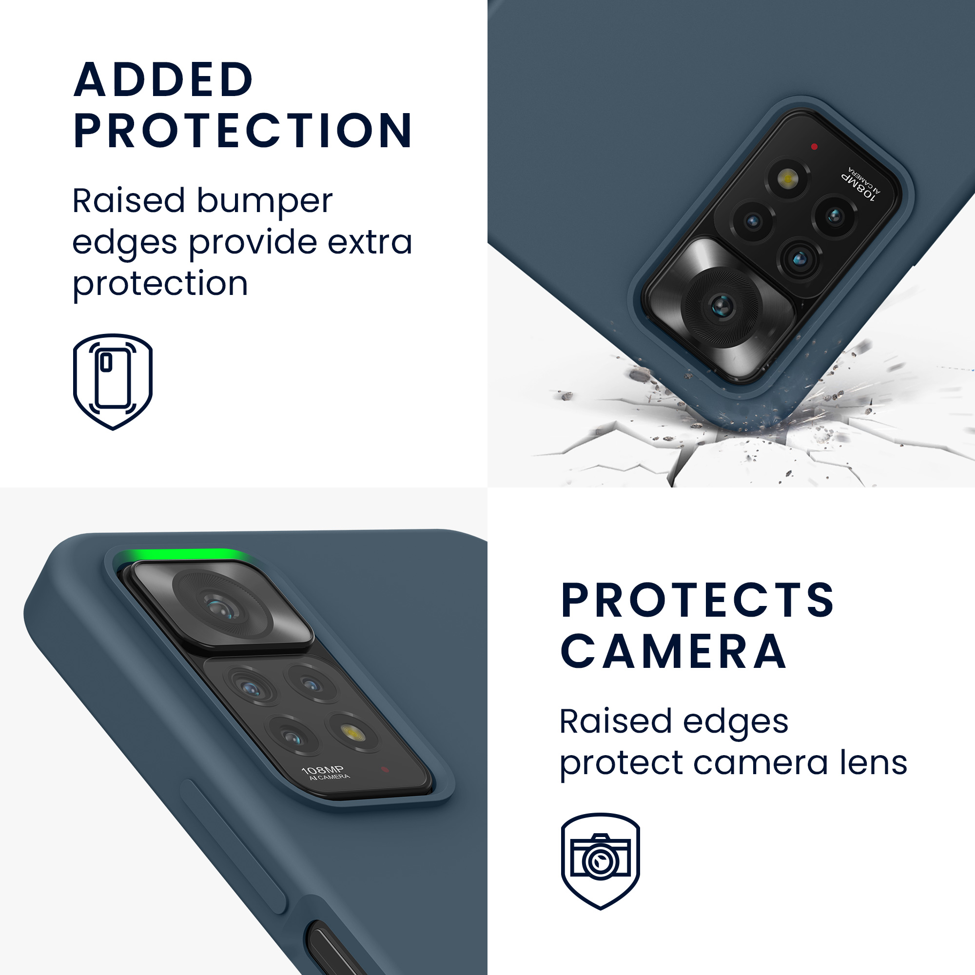 Kryt Xiaomi Redmi Note 11 Pro silikonový TPU tmavá břidlice kwmobile