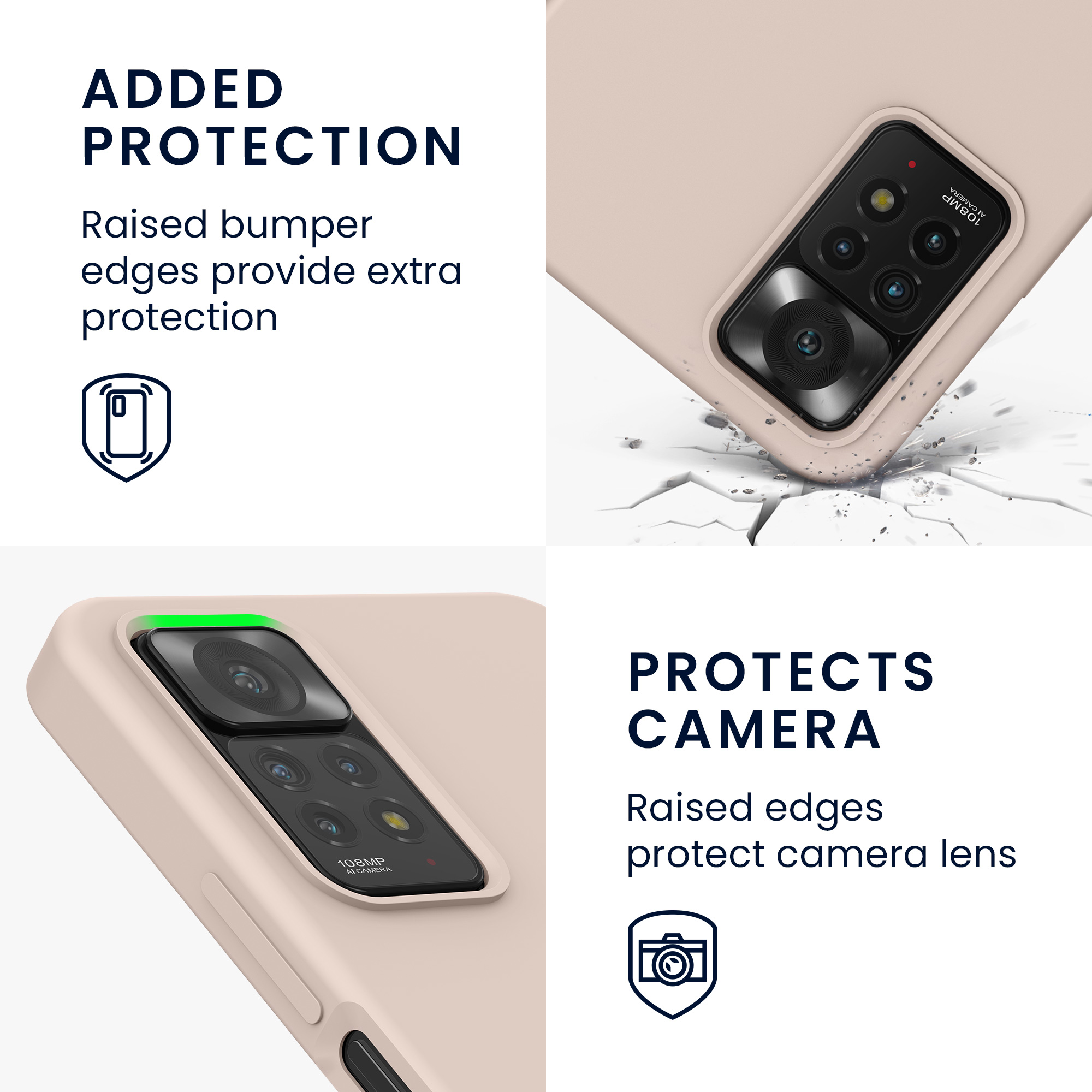 Kryt Xiaomi Redmi Note 11 Pro silikonový TPU kokosová - vícebarevná kwmobile