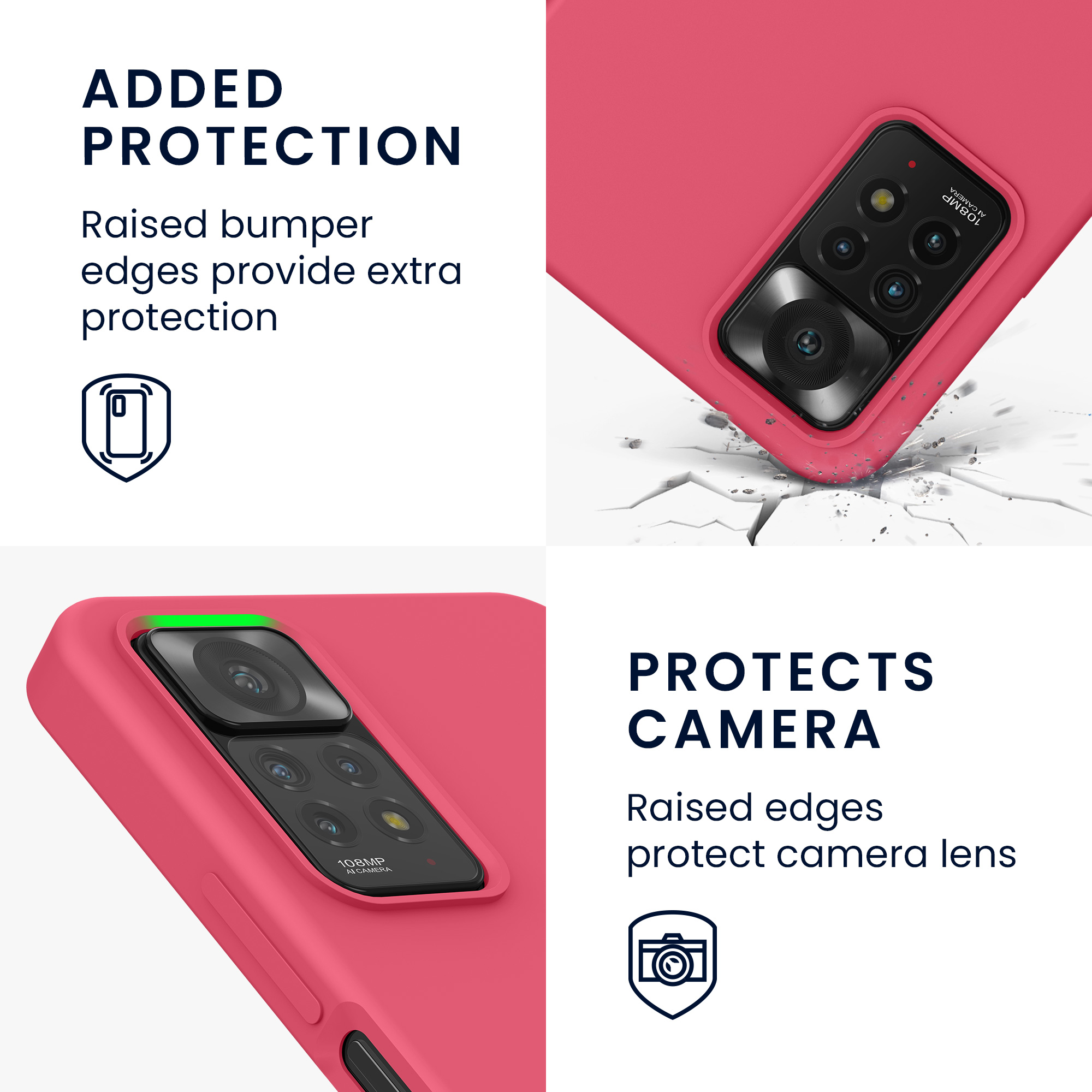 Kryt Xiaomi Redmi Note 11 Pro silikonový TPU růžová kwmobile