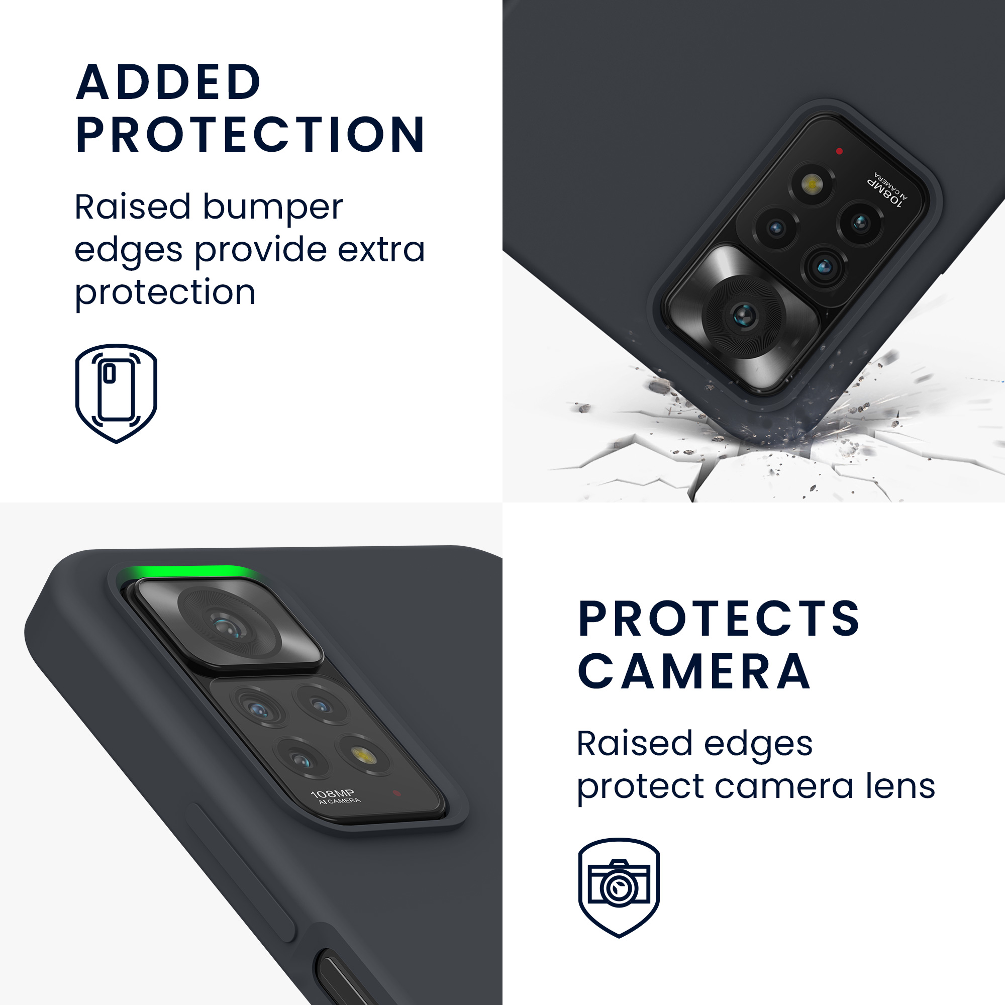 Kryt Xiaomi Redmi Note 11 Pro silikonový TPU černá matná kwmobile