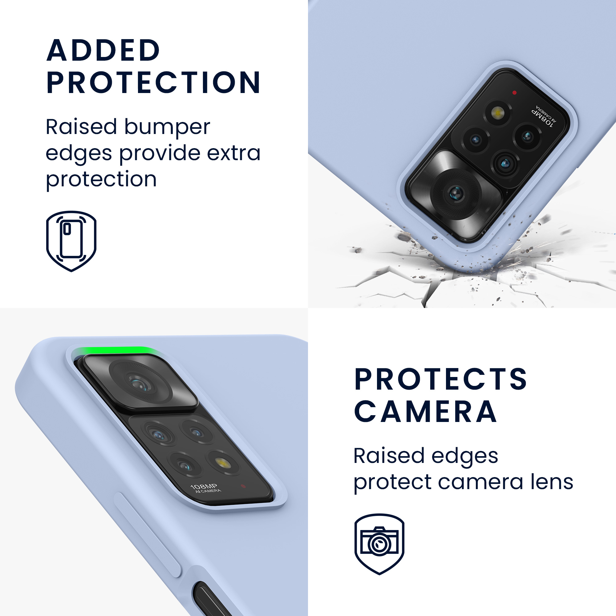 Kryt Xiaomi Redmi Note 11 Pro silikonový TPU modrá kwmobile