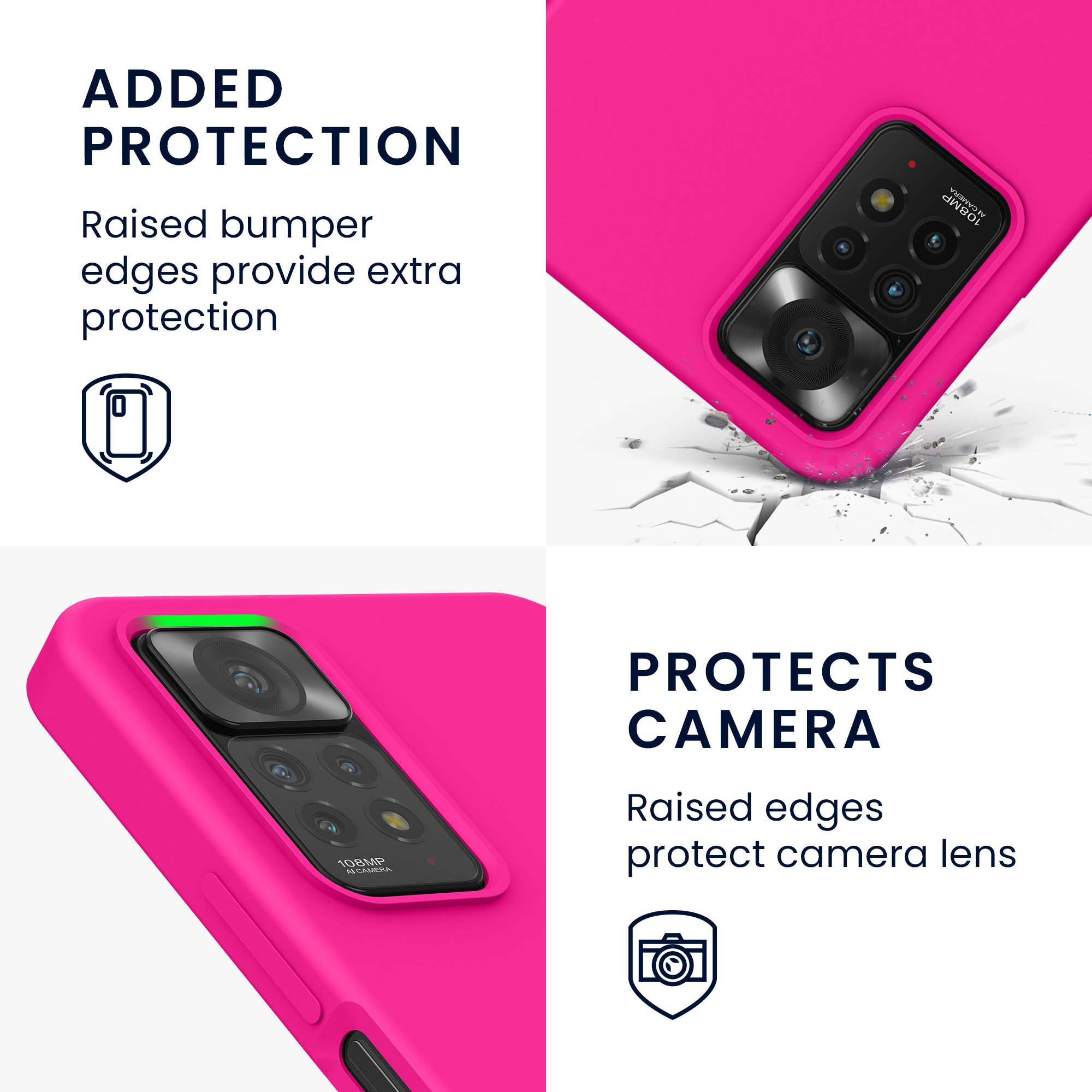 Kryt Xiaomi Redmi Note 11 Pro silikonový TPU růžová kwmobile