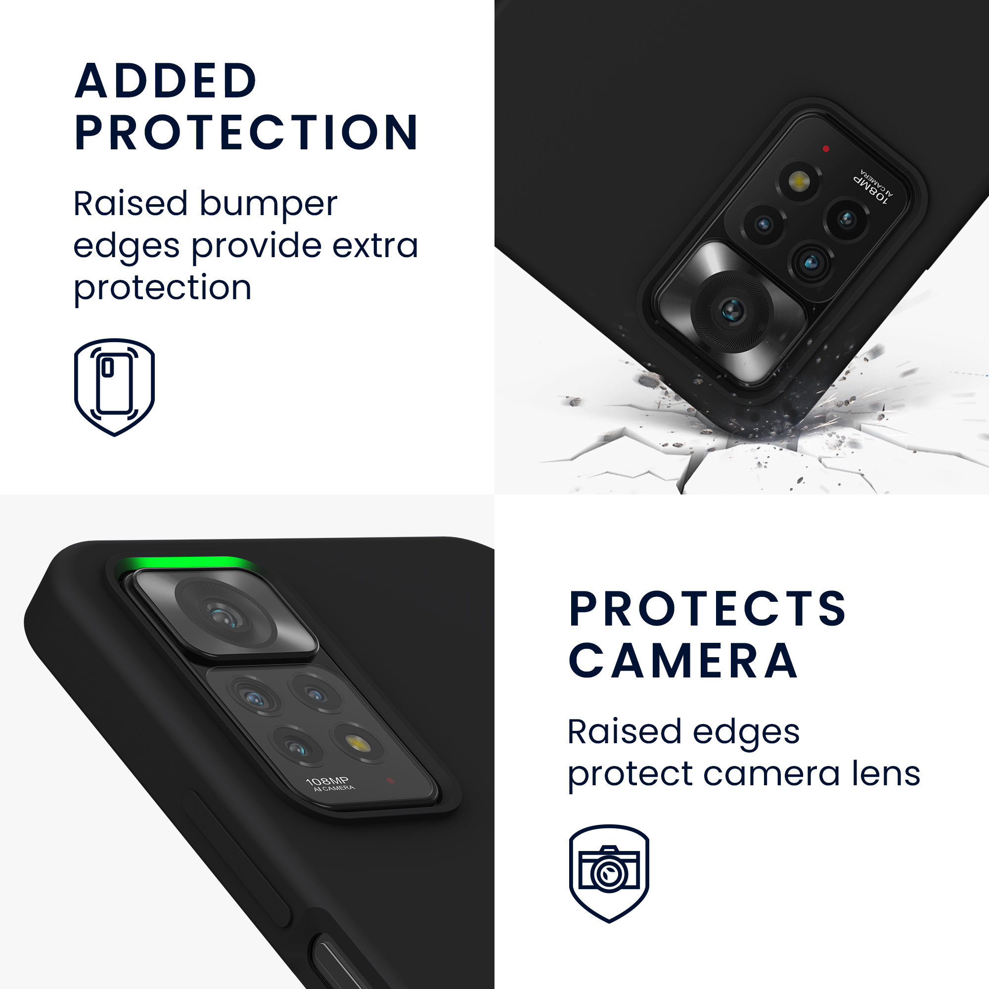 Kryt Xiaomi Redmi Note 11 Pro silikonový TPU černá kwmobile