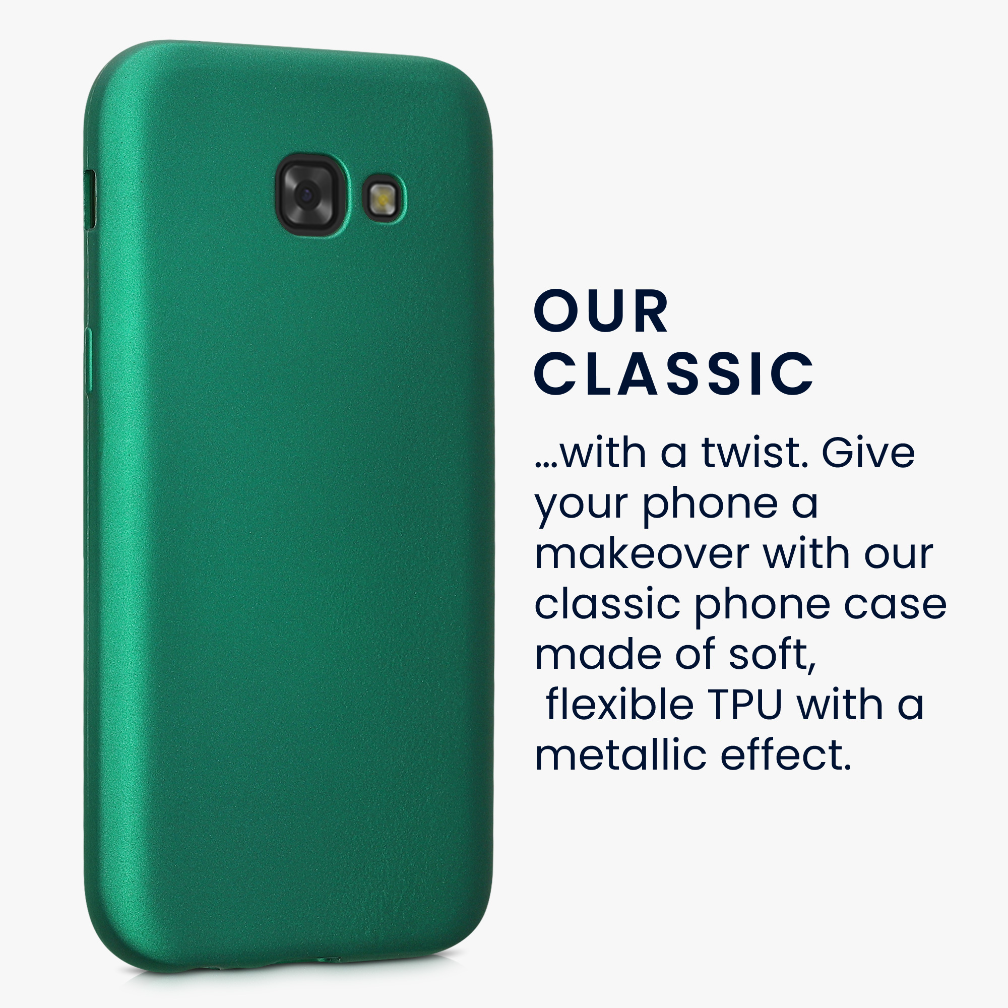 Kryt na mobil Samsung Galaxy A5 (2017) kwmobile TPU metalický Tmavě metalická zelená