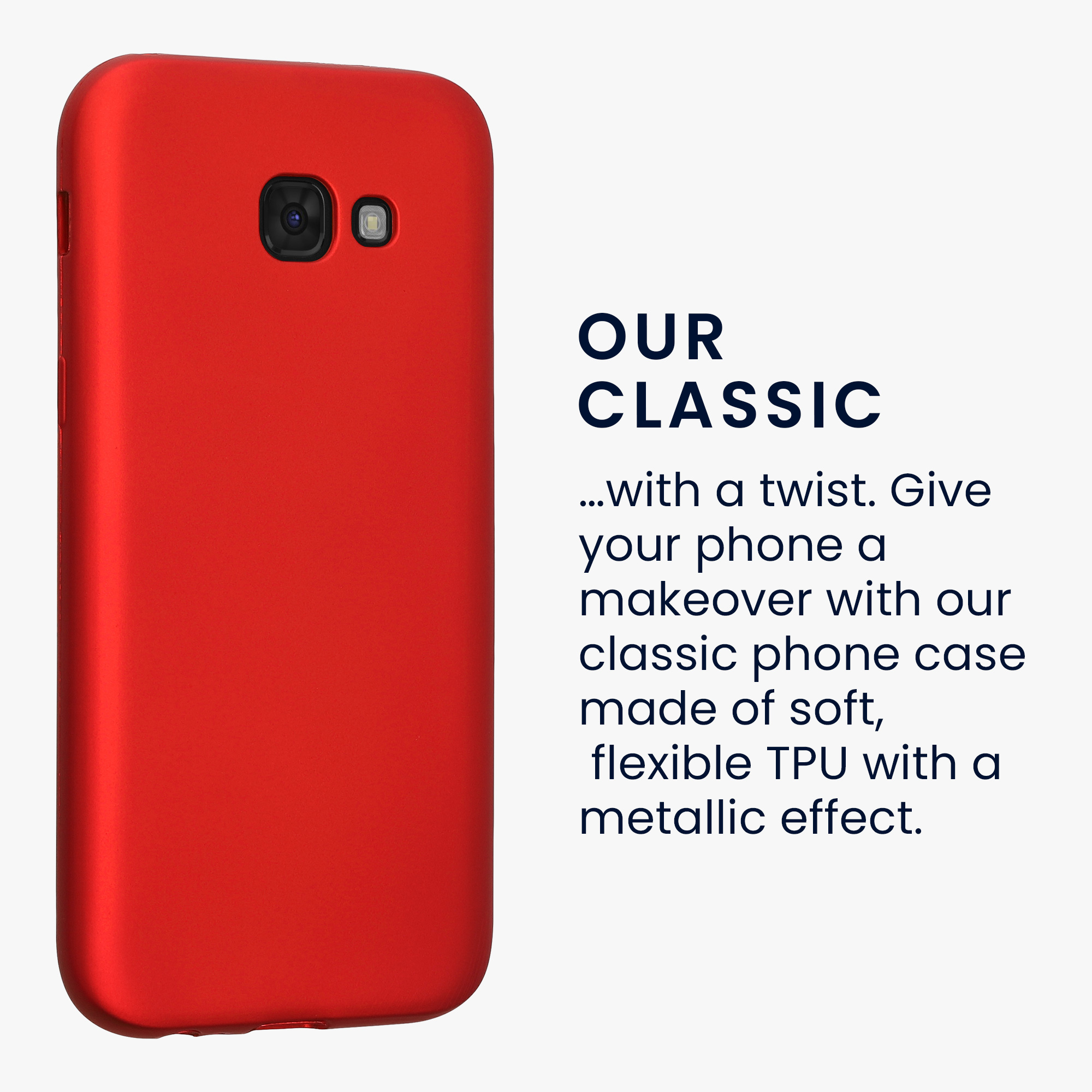Kryt na mobil Samsung Galaxy A5 (2017) kwmobile TPU metalický Metalická tmavě červená