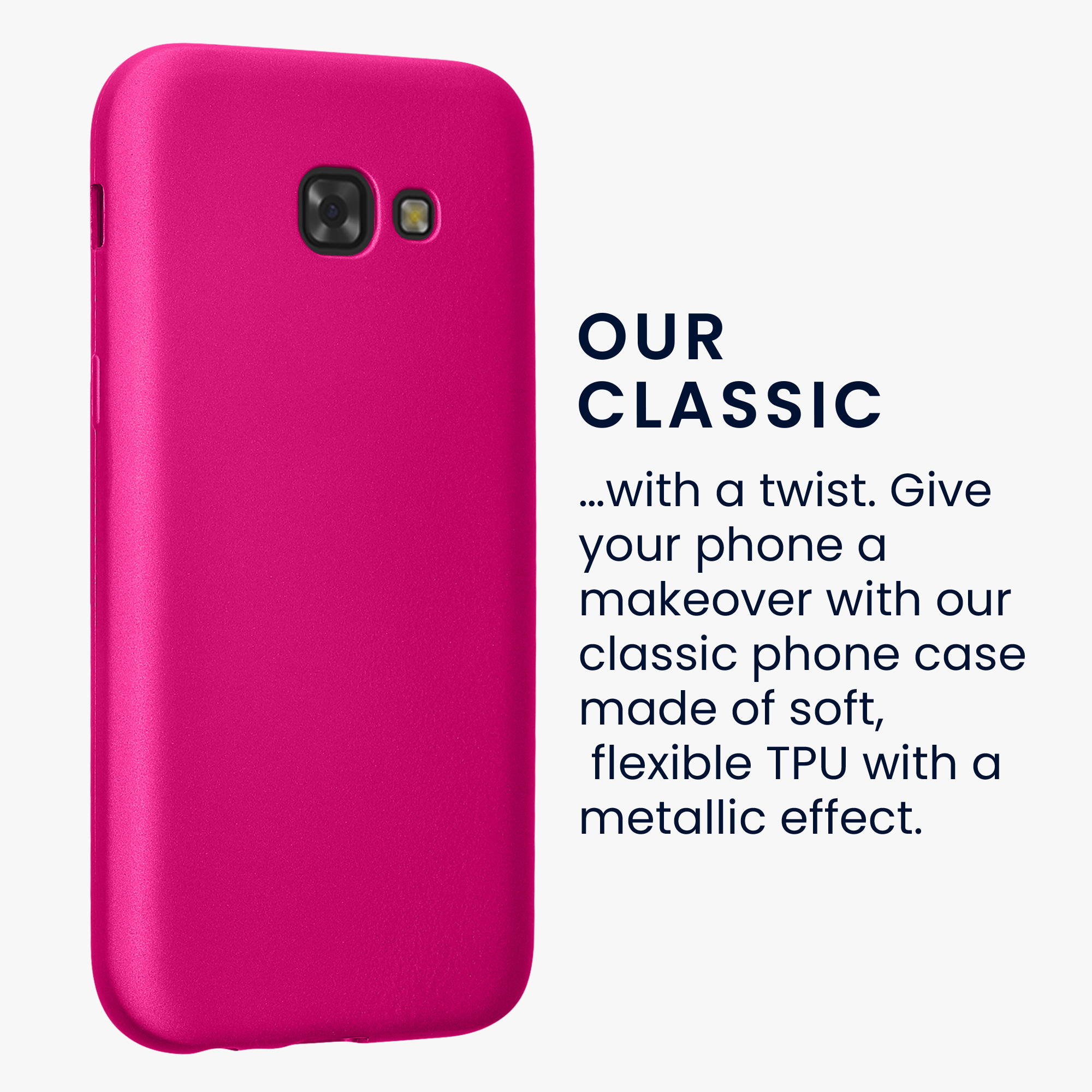 Pouzdro pro Samsung Galaxy A5 (2017) kwmobile tenké metalické silikonové - metalická růžová