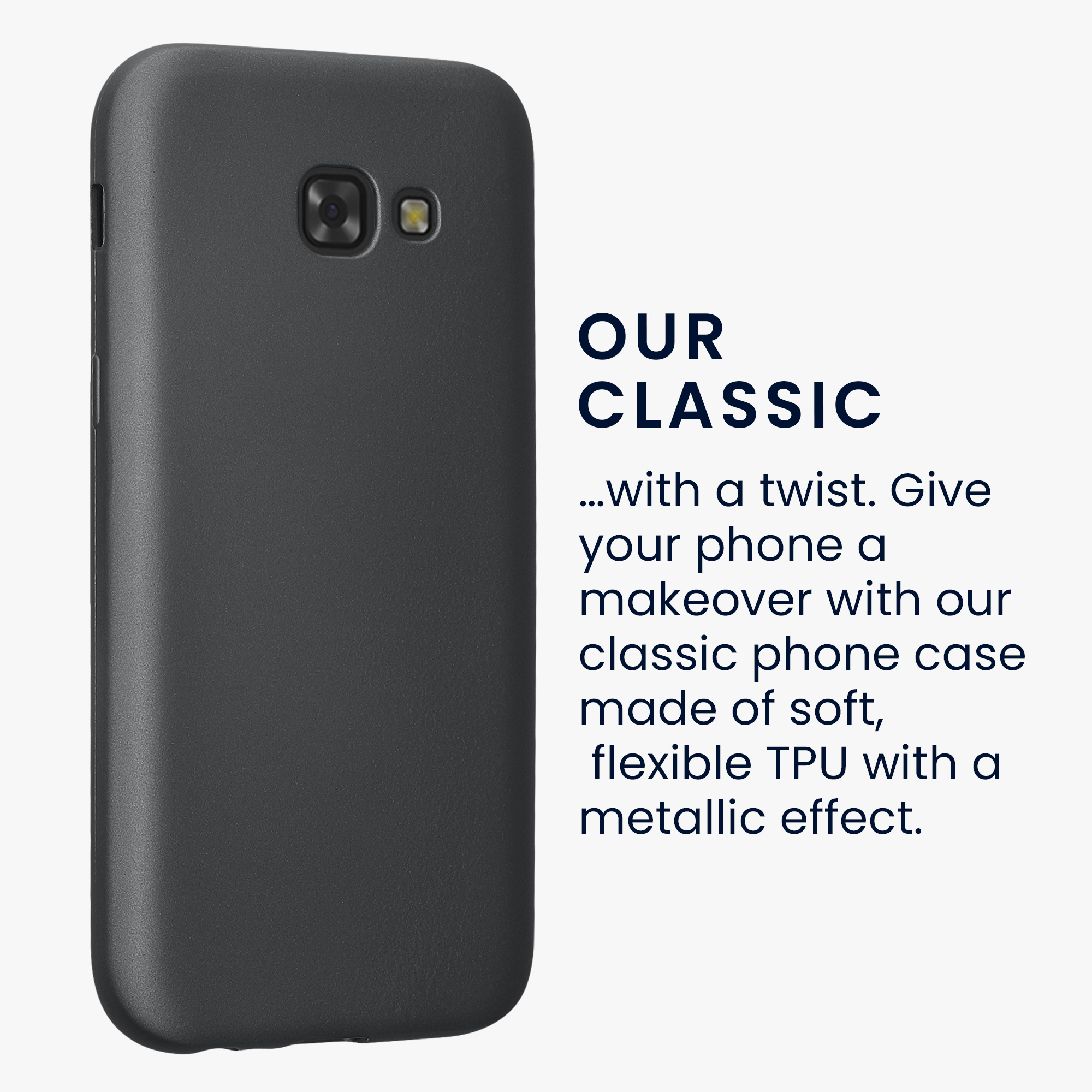 Kryt na mobil Samsung Galaxy A5 (2017) kwmobile TPU metalický Metalická šedá