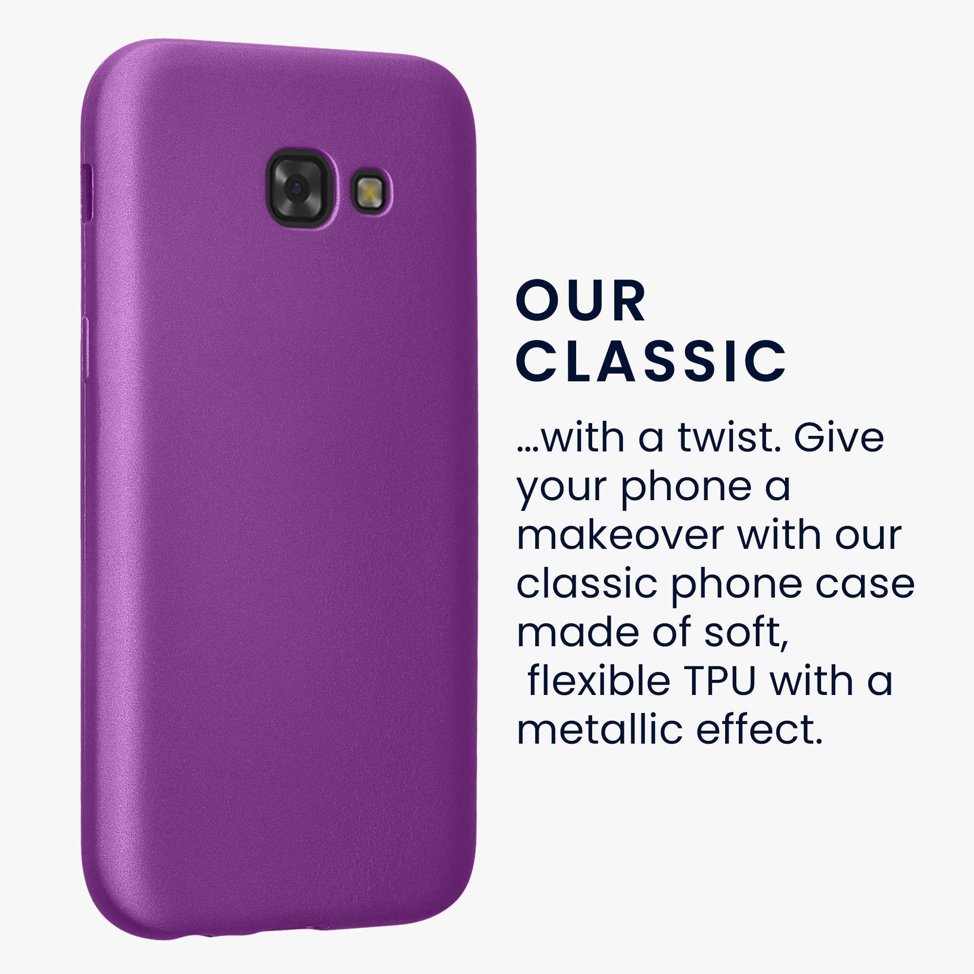 Kryt na mobil Samsung Galaxy A5 (2017) kwmobile TPU metalický Metalická fialová
