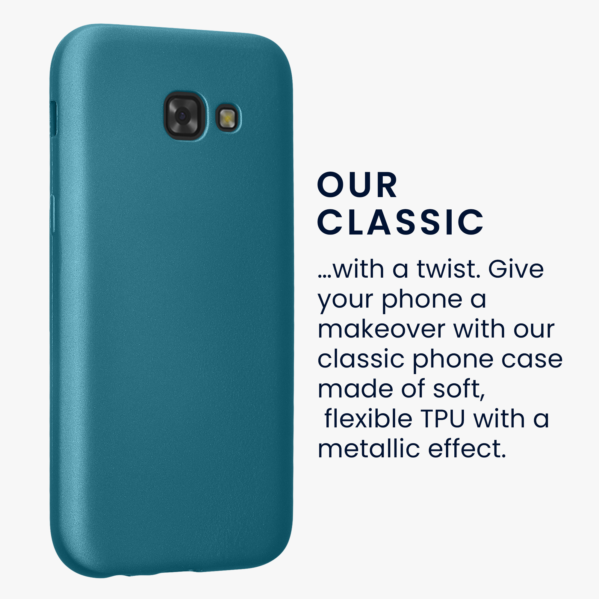 Kryt na mobil Samsung Galaxy A5 (2017) kwmobile TPU metalický Metalická karibská modrá