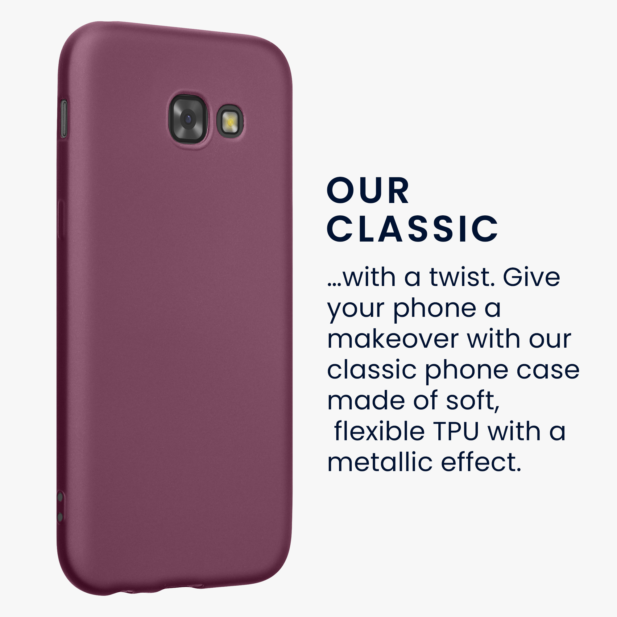 Kryt na mobil Samsung Galaxy A5 (2017) kwmobile TPU metalický Metalická levandulová
