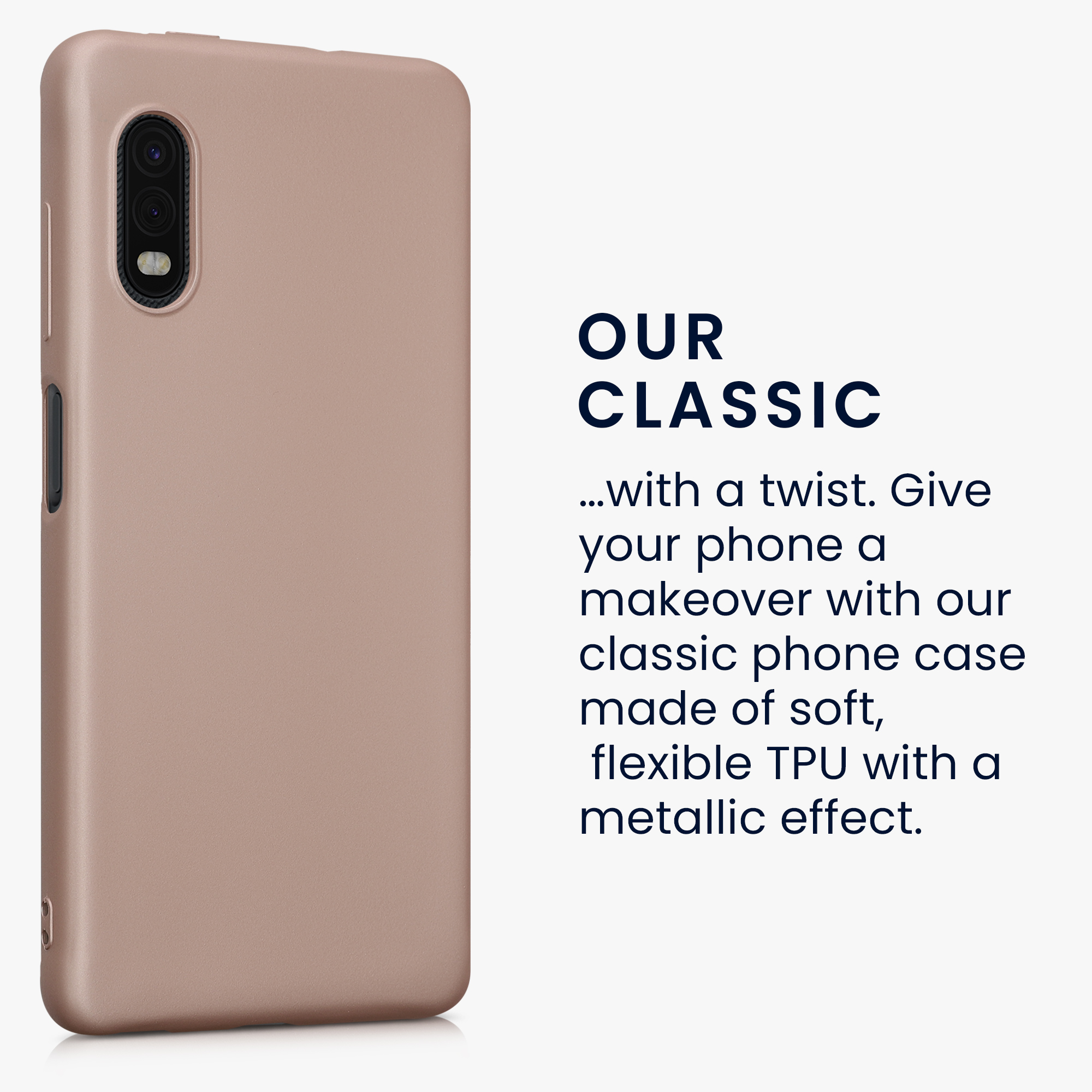 Kryt kwmobile pro Samsung Galaxy Xcover Pro - metalicky růžově zlatá