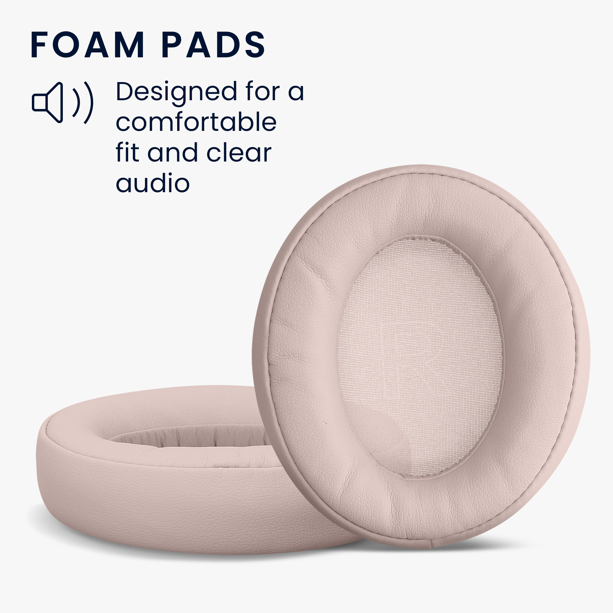 Náhradní náušníky kwmobile pro Anker Soundcore Life Q35 / Q30 Replacement Ear Pads, pudrově růž