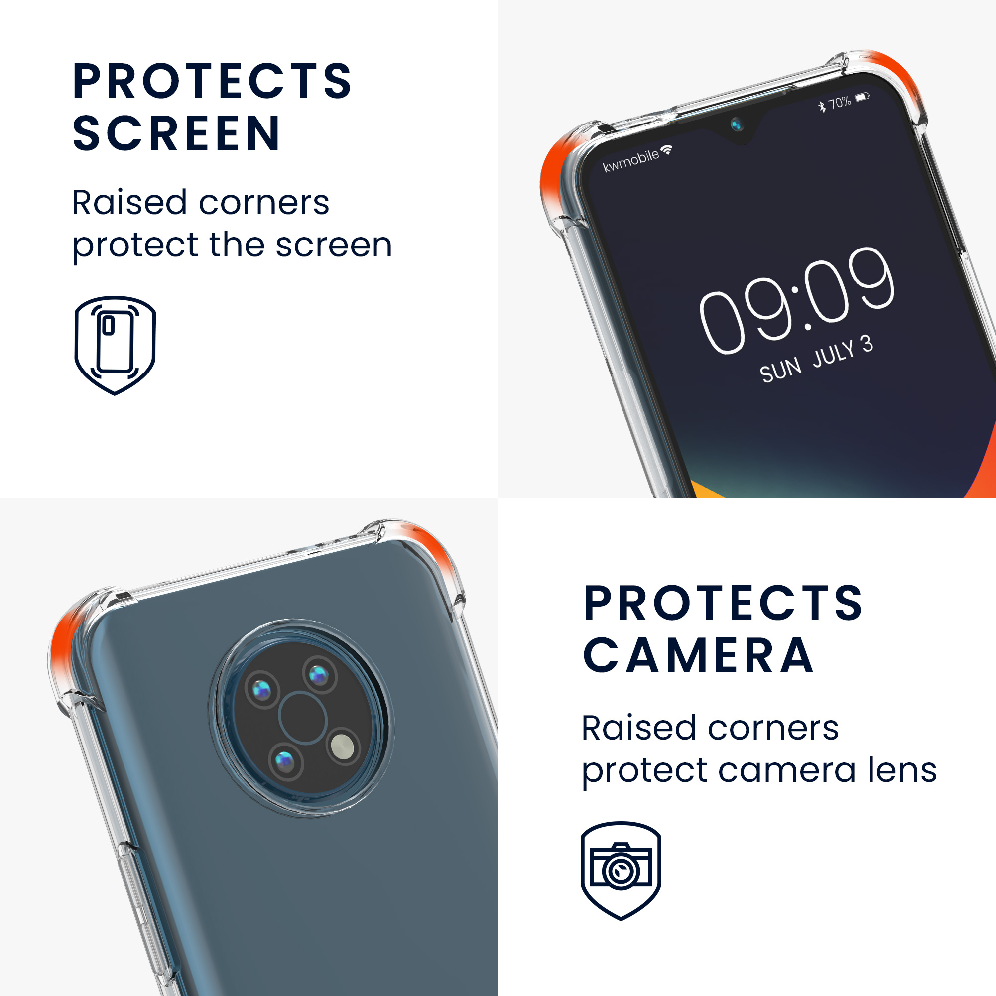 Crossbody kryt na mobil Nokia G50 kwmobile šňůrka transparentní