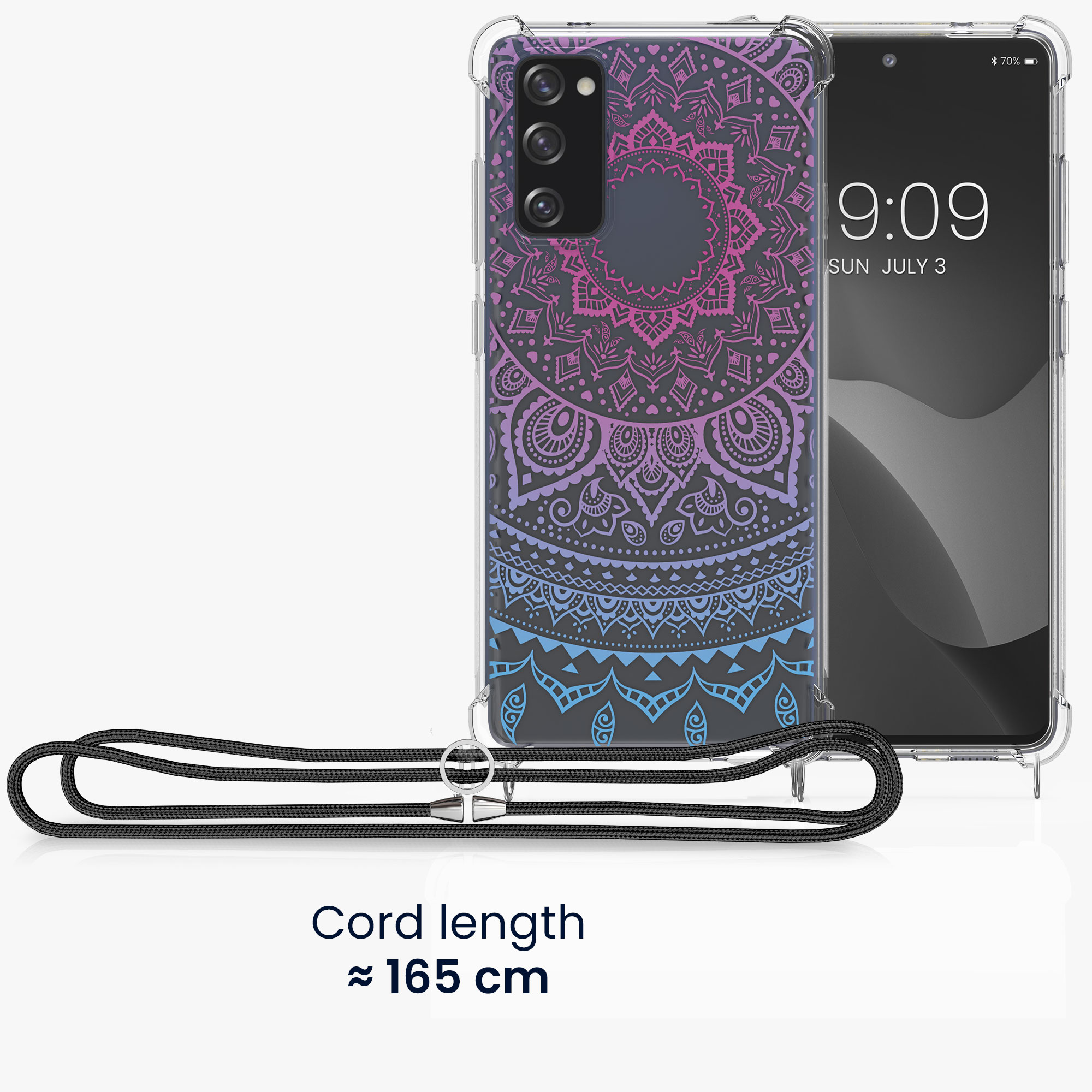 Crossbody kryt na mobil Samsung Galaxy S20 FE kwmobile transparentní