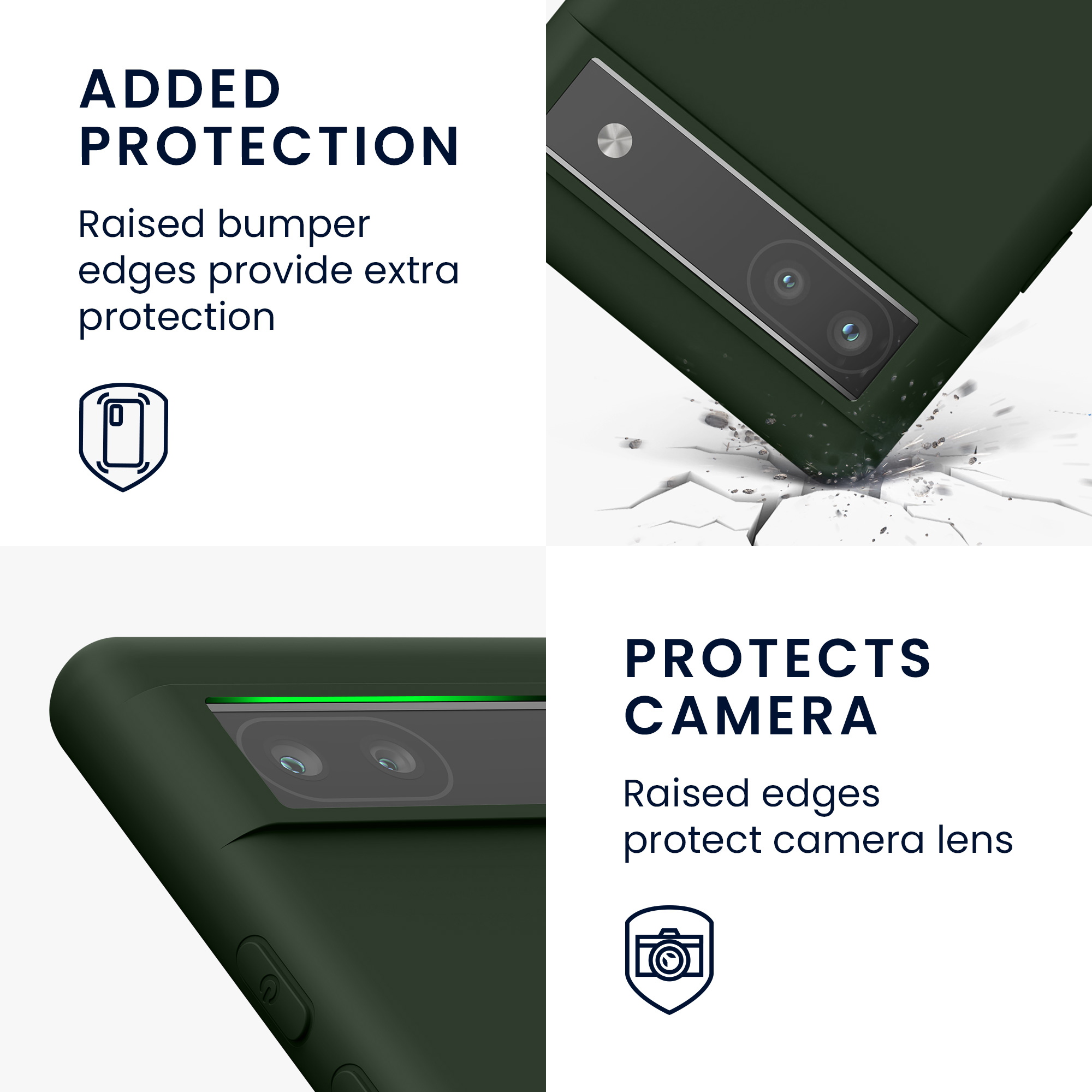 Pouzdro pro Google Pixel 6a kwmobile TPU - tmavě zelená matný